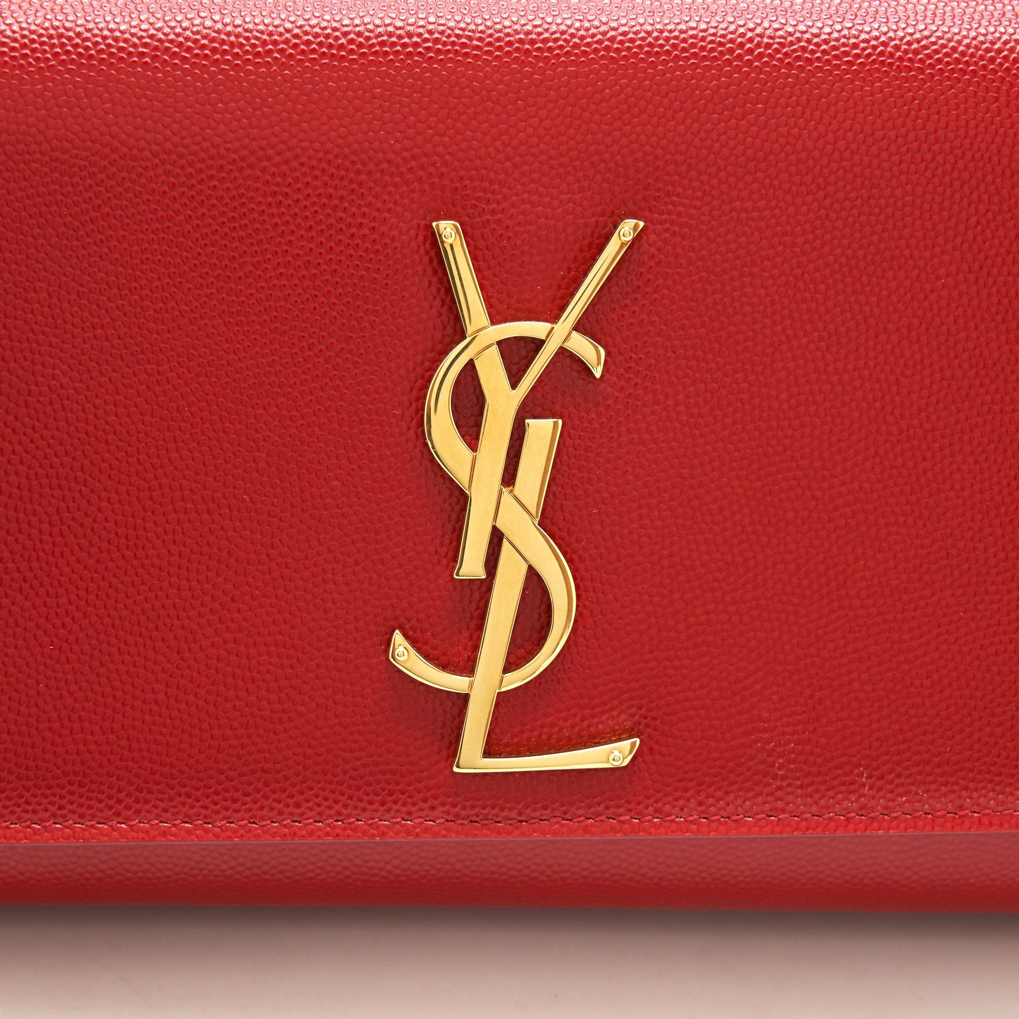 SAINT LAURENT/YSL CLUTCH CAVIAR RED GHW