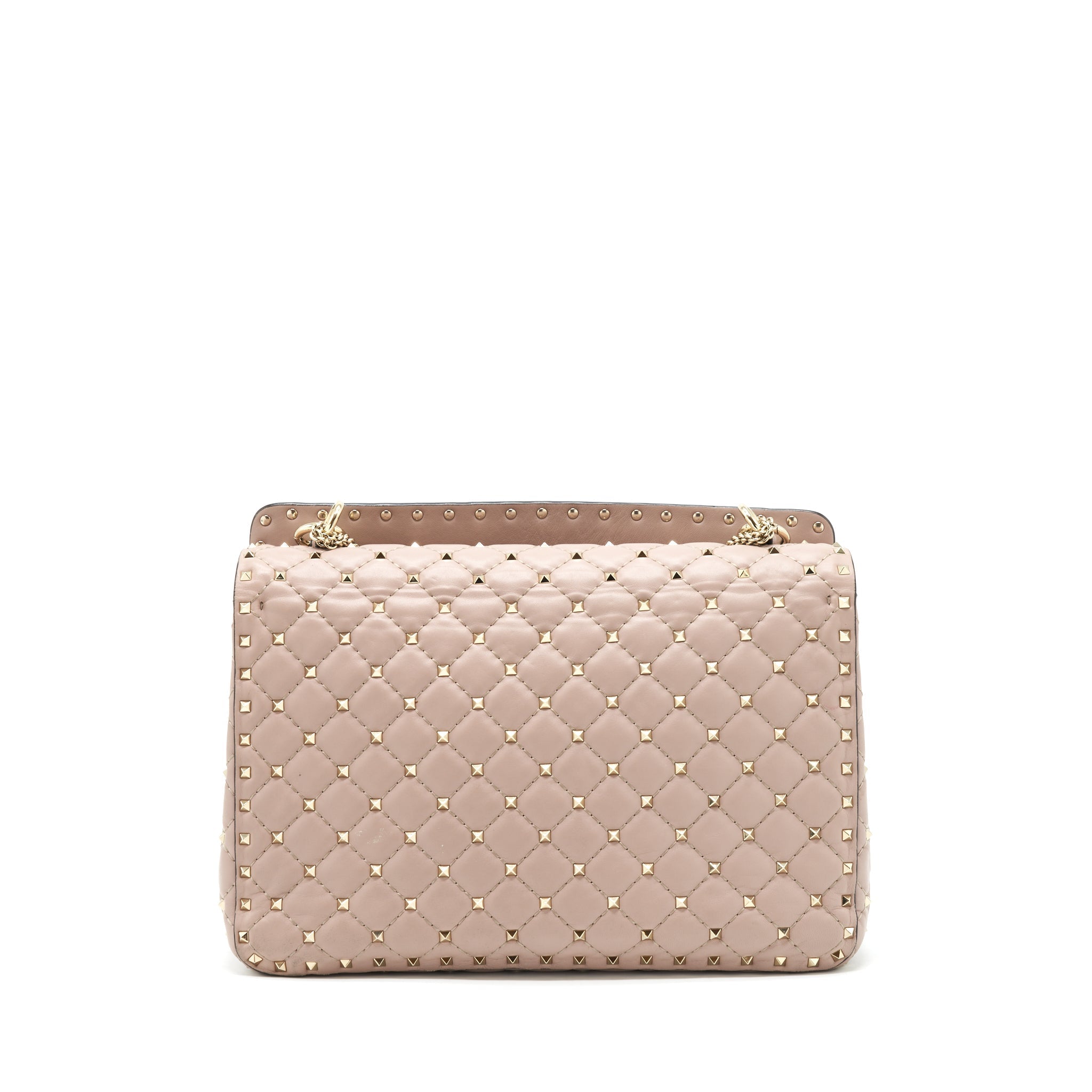 VALENTINO ROCKSTUD SPIKE NAPPA LEATHER CROSSBODY BAGS POUDRE