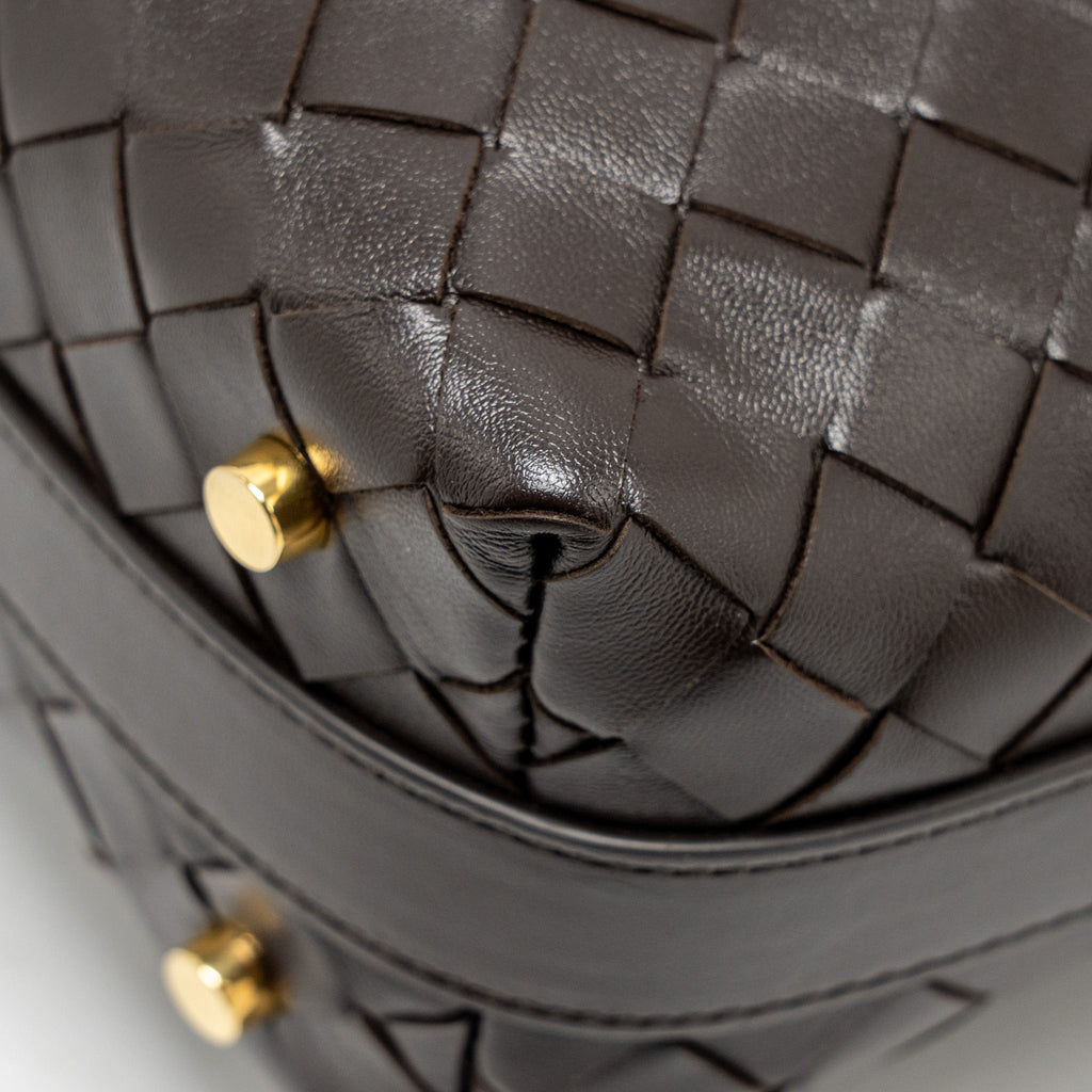 BOTTEGA VENETA WALLACE INTRECCIATO CALFSKIN FONDANT GHW