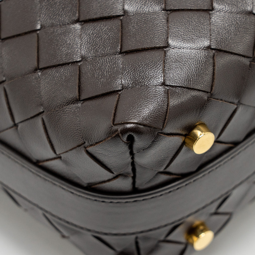 BOTTEGA VENETA WALLACE INTRECCIATO CALFSKIN FONDANT GHW
