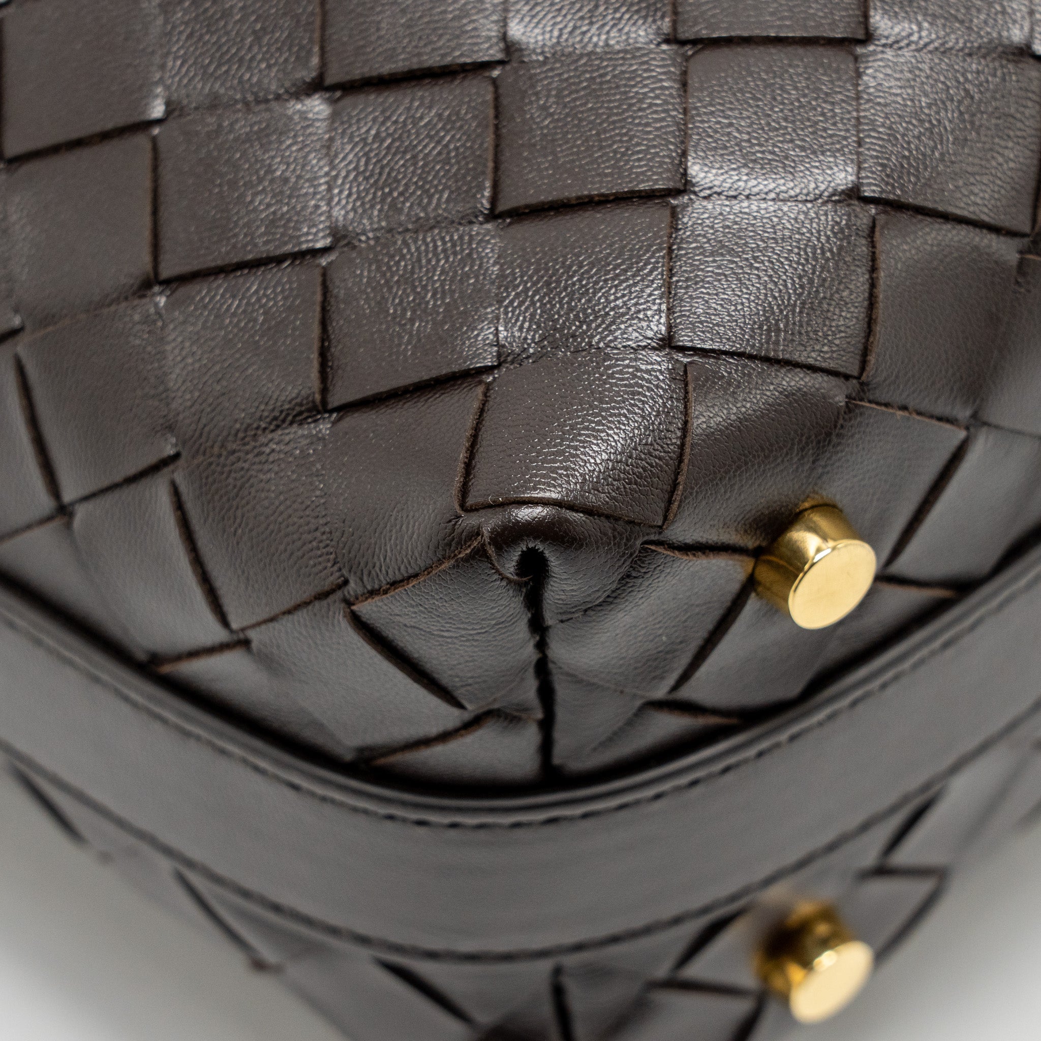 BOTTEGA VENETA WALLACE INTRECCIATO CALFSKIN FONDANT GHW