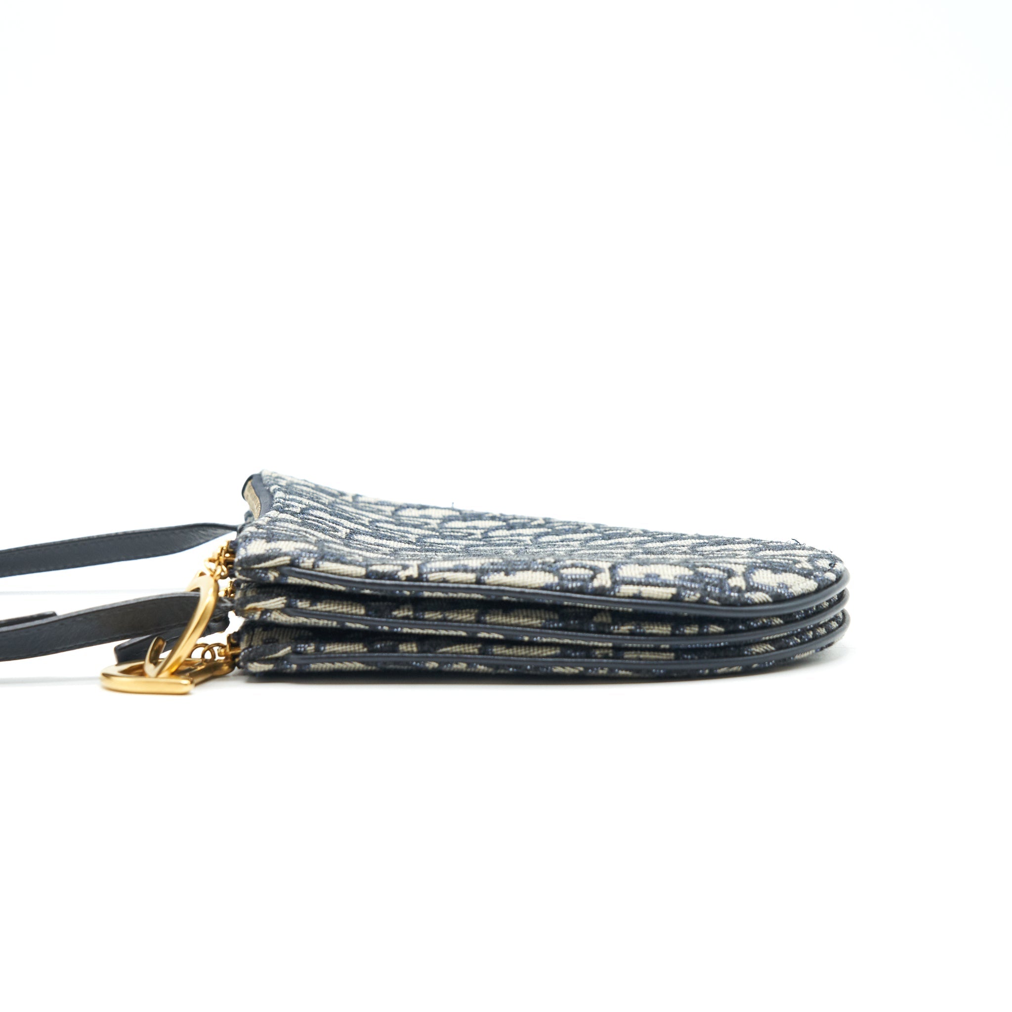 CHRISTIAN DIOR SADDLE POUCH NAVY