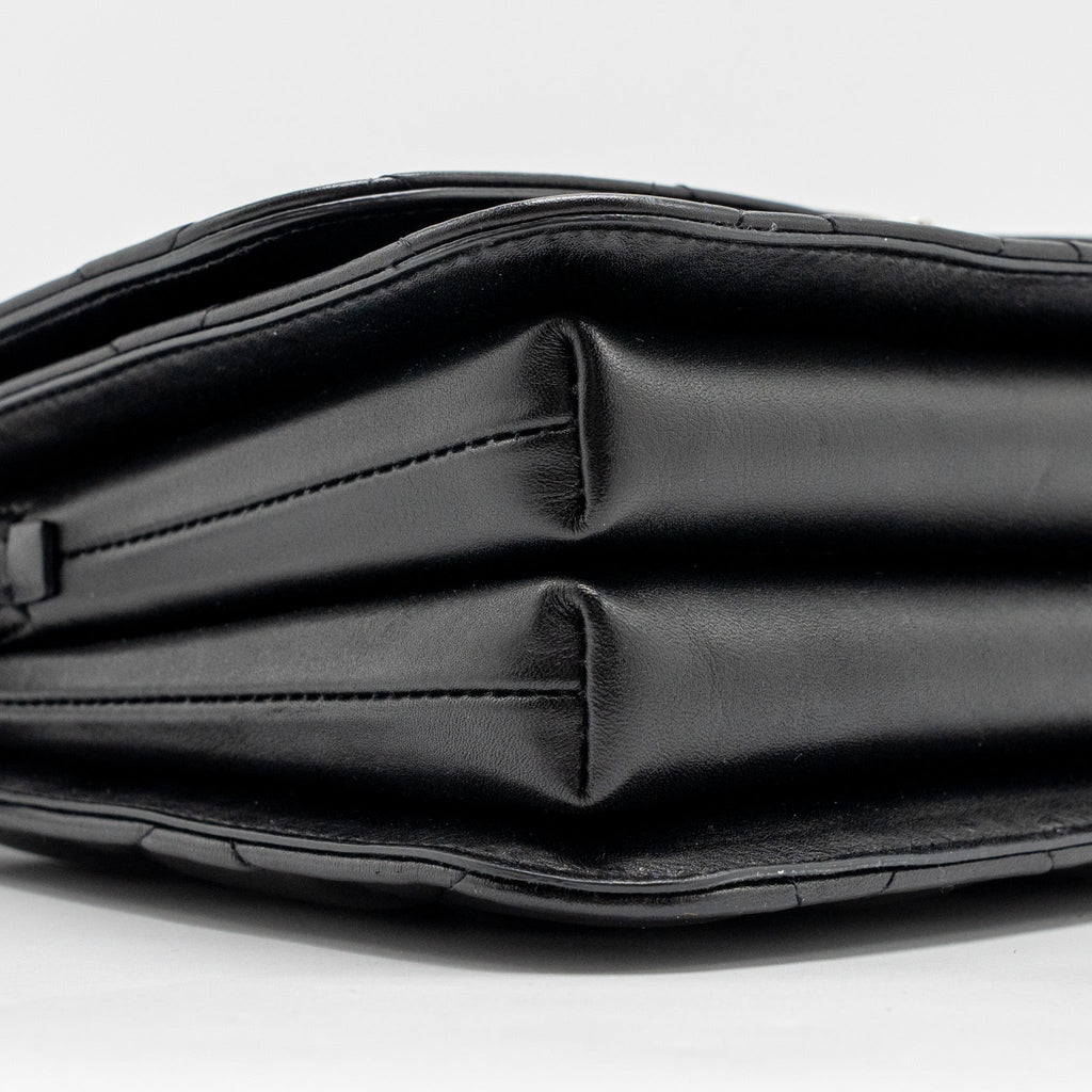 BALENCIAGA B. SHOULDER BAG QUILTED CALFSKIN BLACK RUTHENIUM HARDWARE