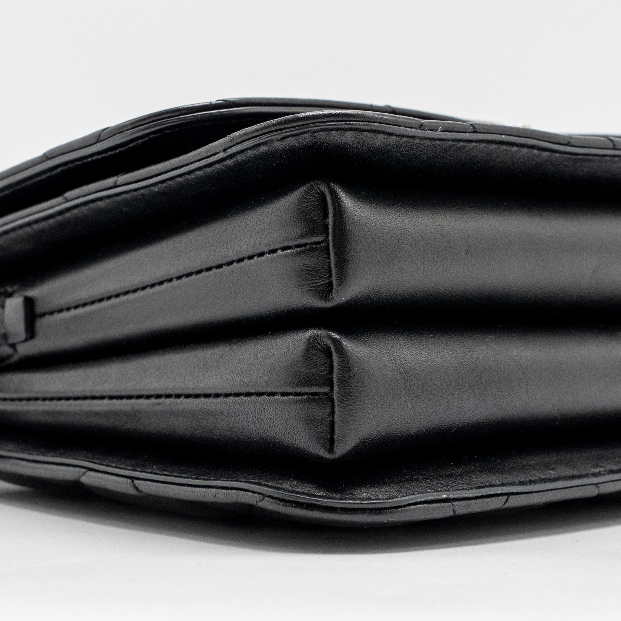 BALENCIAGA B. SHOULDER BAG QUILTED CALFSKIN BLACK RUTHENIUM HARDWARE