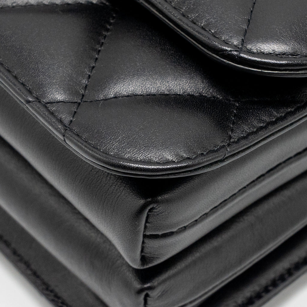 BALENCIAGA B. SHOULDER BAG QUILTED CALFSKIN BLACK RUTHENIUM HARDWARE
