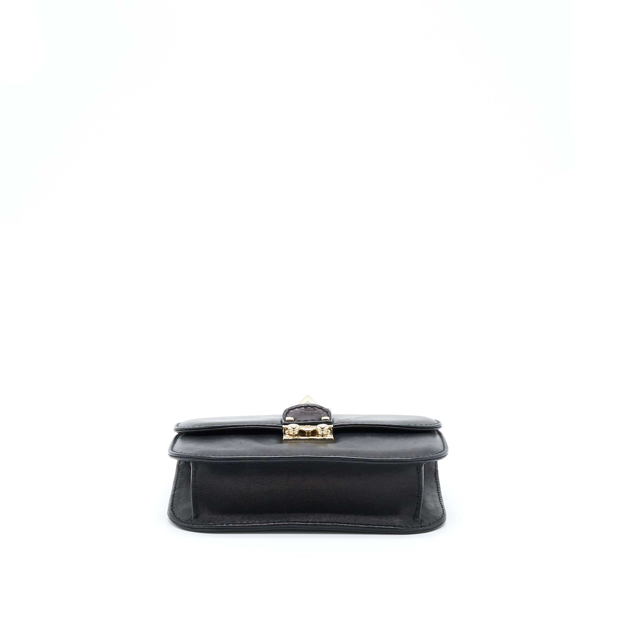 VALENTINO SMALL ROCKSTUD CROSSBODY BAG WITH CHAIN BLACK LGHW