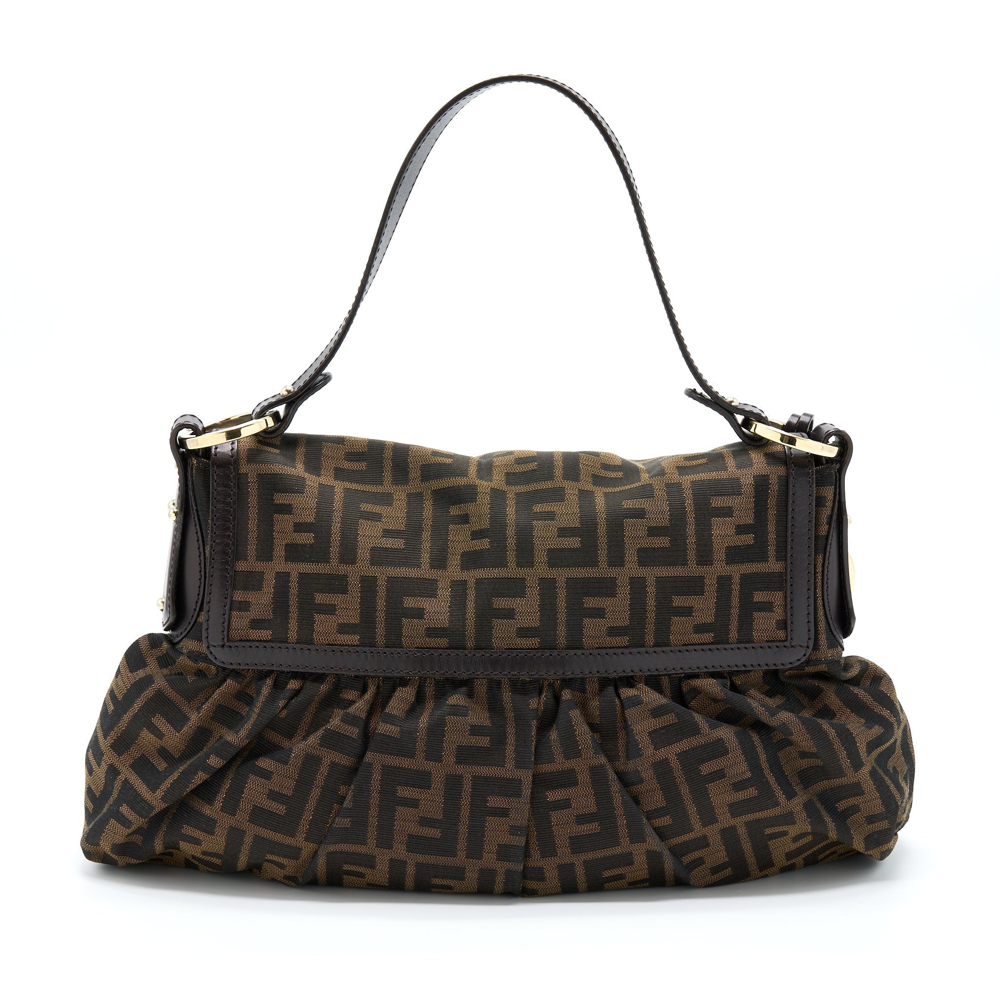 FENDI ZUUCA CHEF FLAP BAG CANVAS GHW