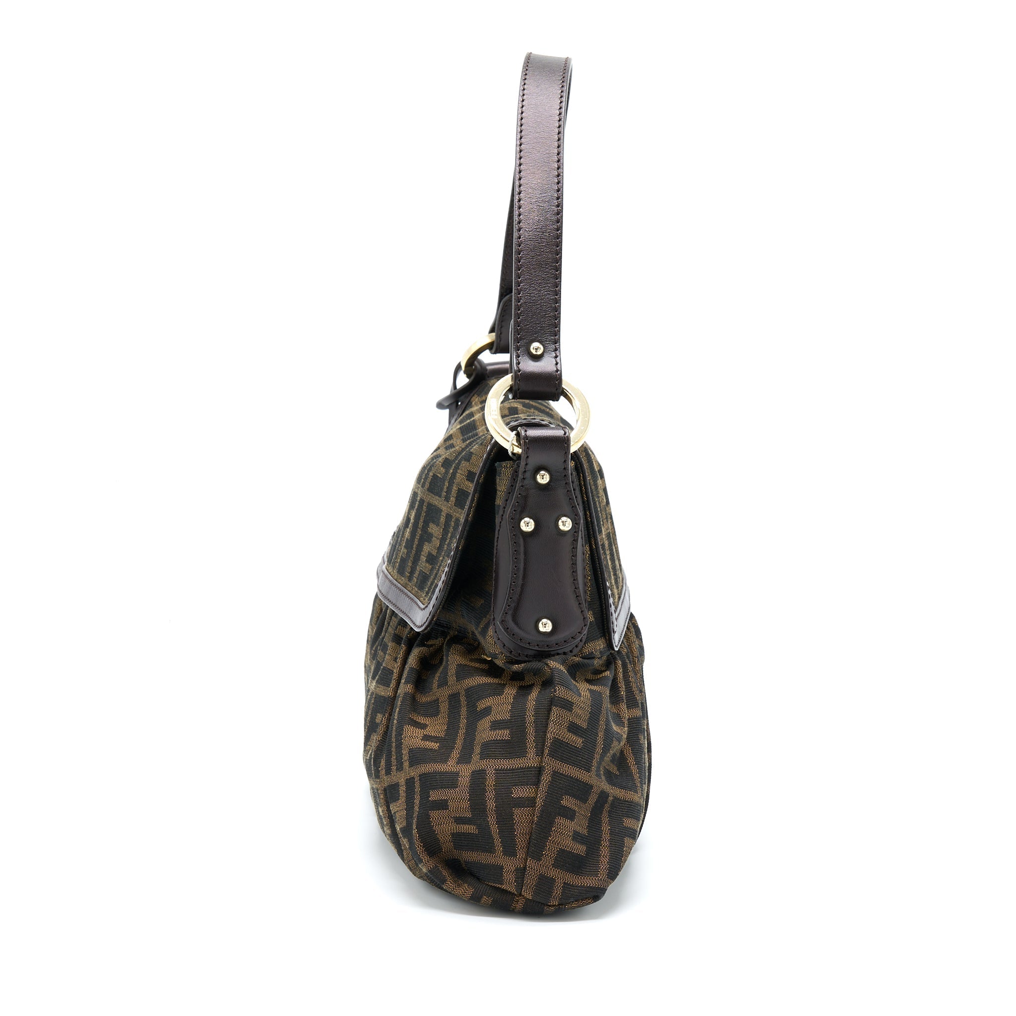 FENDI ZUUCA CHEF FLAP BAG CANVAS GHW