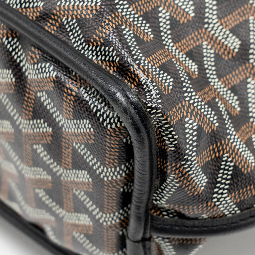 GOYARD MINI ANJOU TOTE GOYARDINE CANVAS/ CALFSKIN BLACK SHW