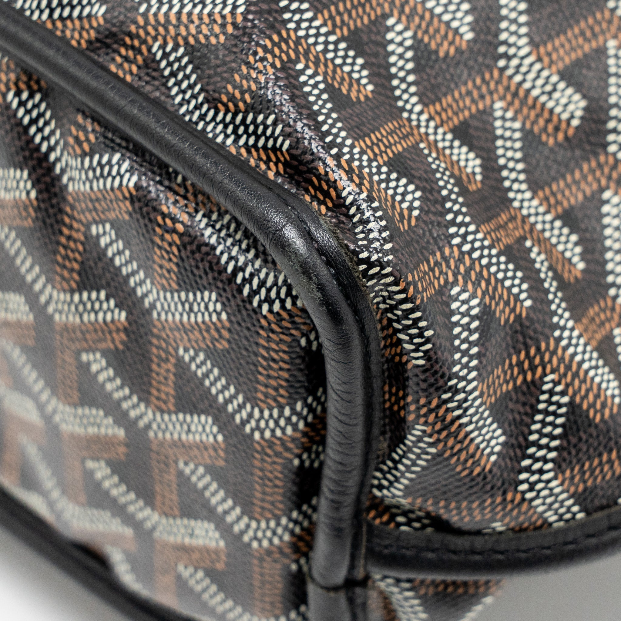 GOYARD MINI ANJOU TOTE GOYARDINE CANVAS/ CALFSKIN BLACK SHW