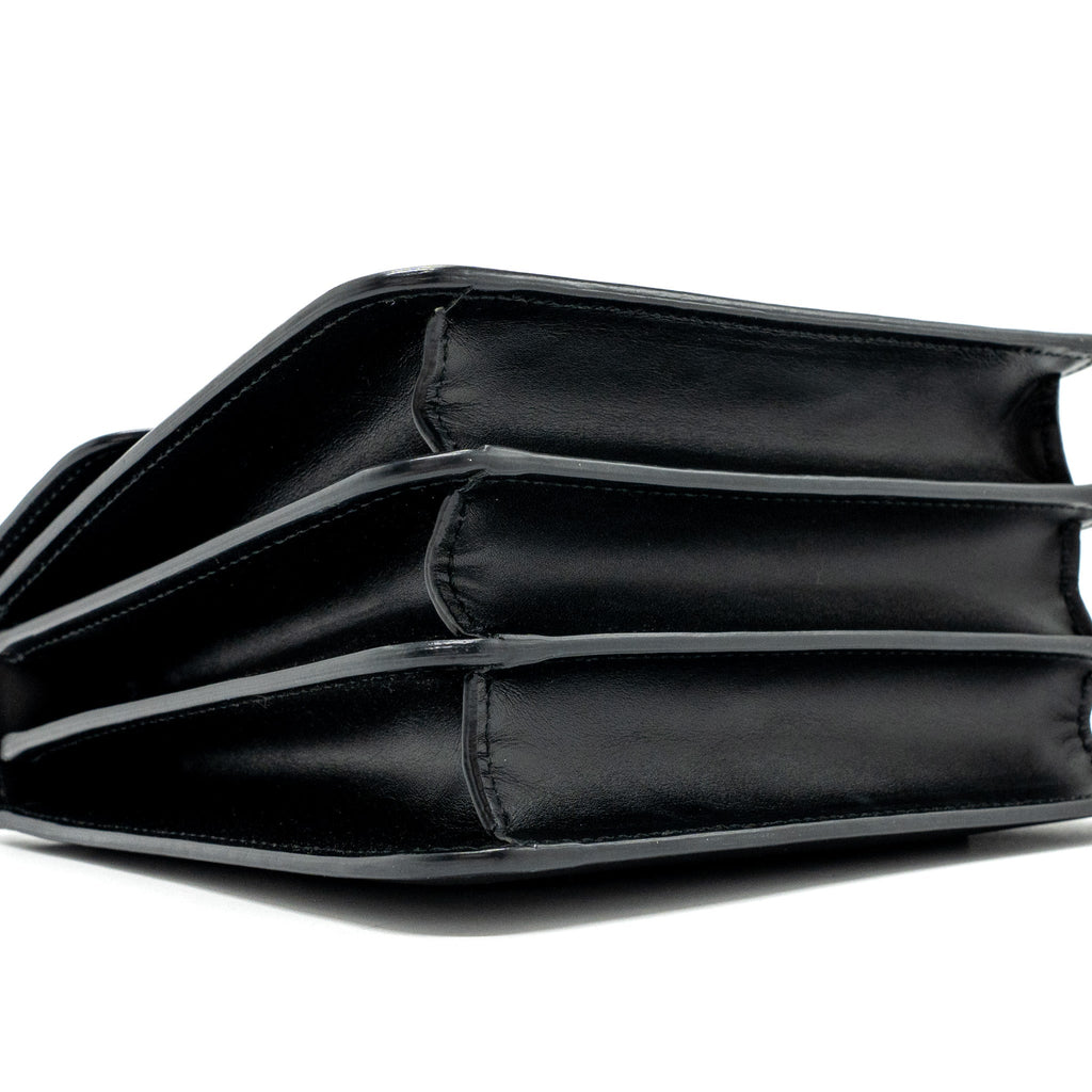 BVLGARI SERPENTI FOREVER TOP HANDLE CROSSBODY BAG LEATHER BLACK LGHW