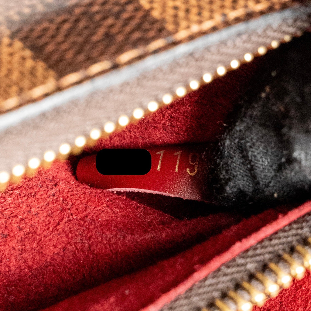 LOUIS VUITTON NEO NOE DAMIER EBENE CANVAS BROWN / BERRY GHW