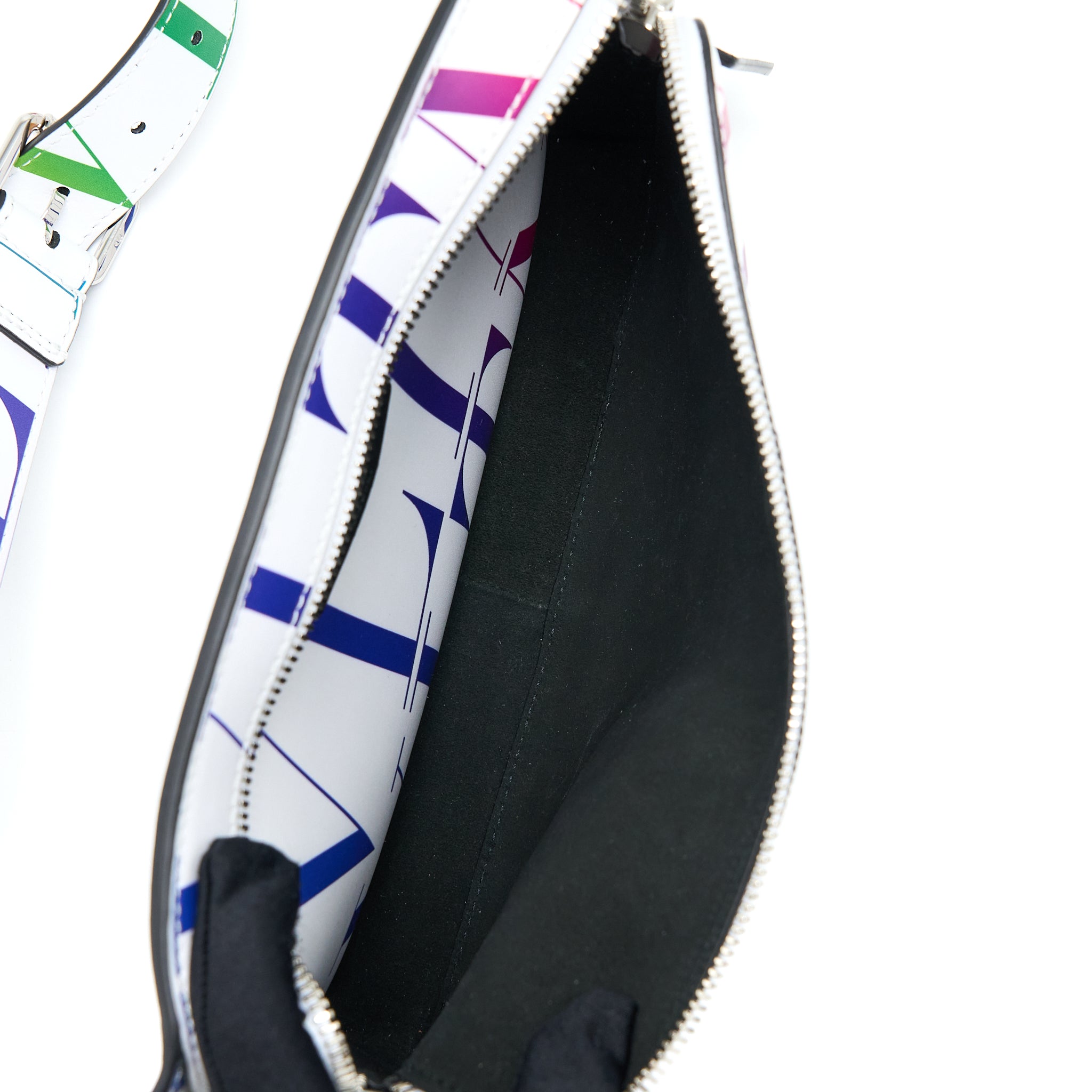 VALENTINO VLTN PRINT BELT BAG CALFSKIN WHITE/ MULTICOLOURED SHW