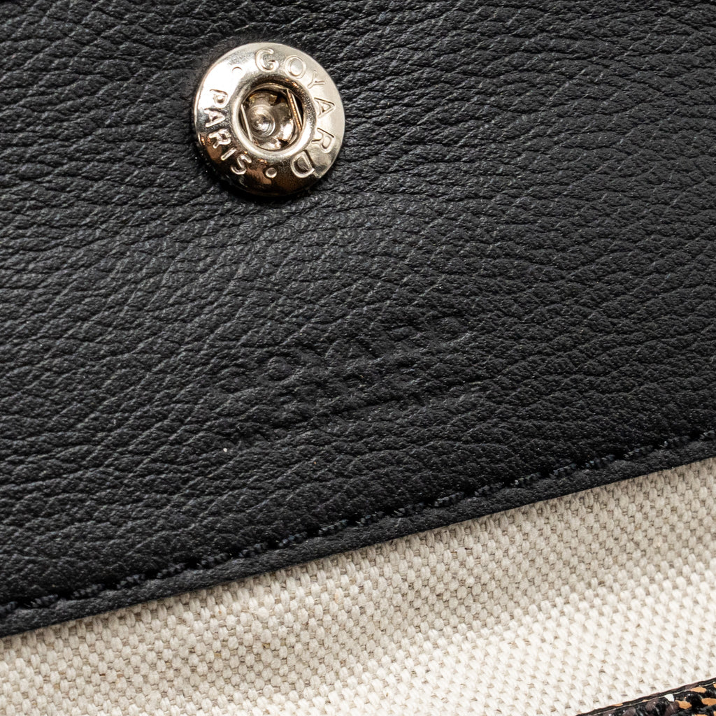 GOYARD BOHEME HOBO BAG GOYARDINE CANVAS/CALFSKIN BLACK SHW