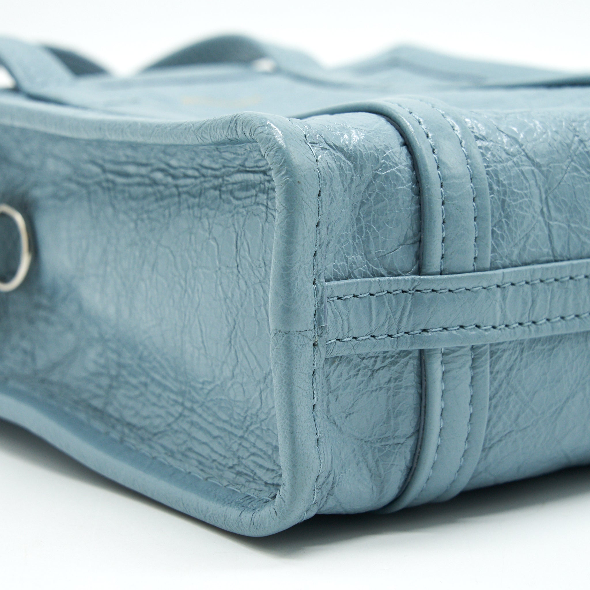BALENCIAGA BAZAR SHOPPER XXS LIGHT BLUE