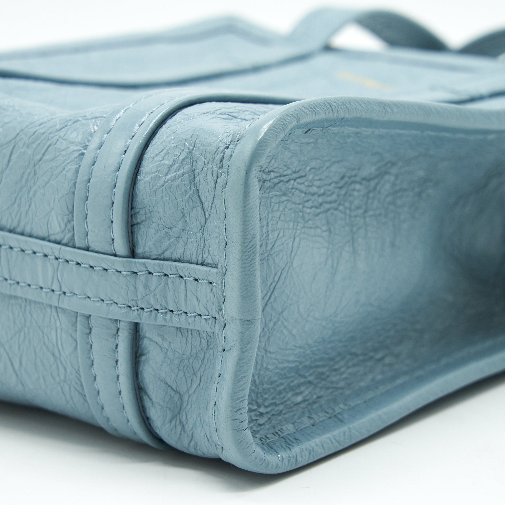 BALENCIAGA BAZAR SHOPPER XXS LIGHT BLUE