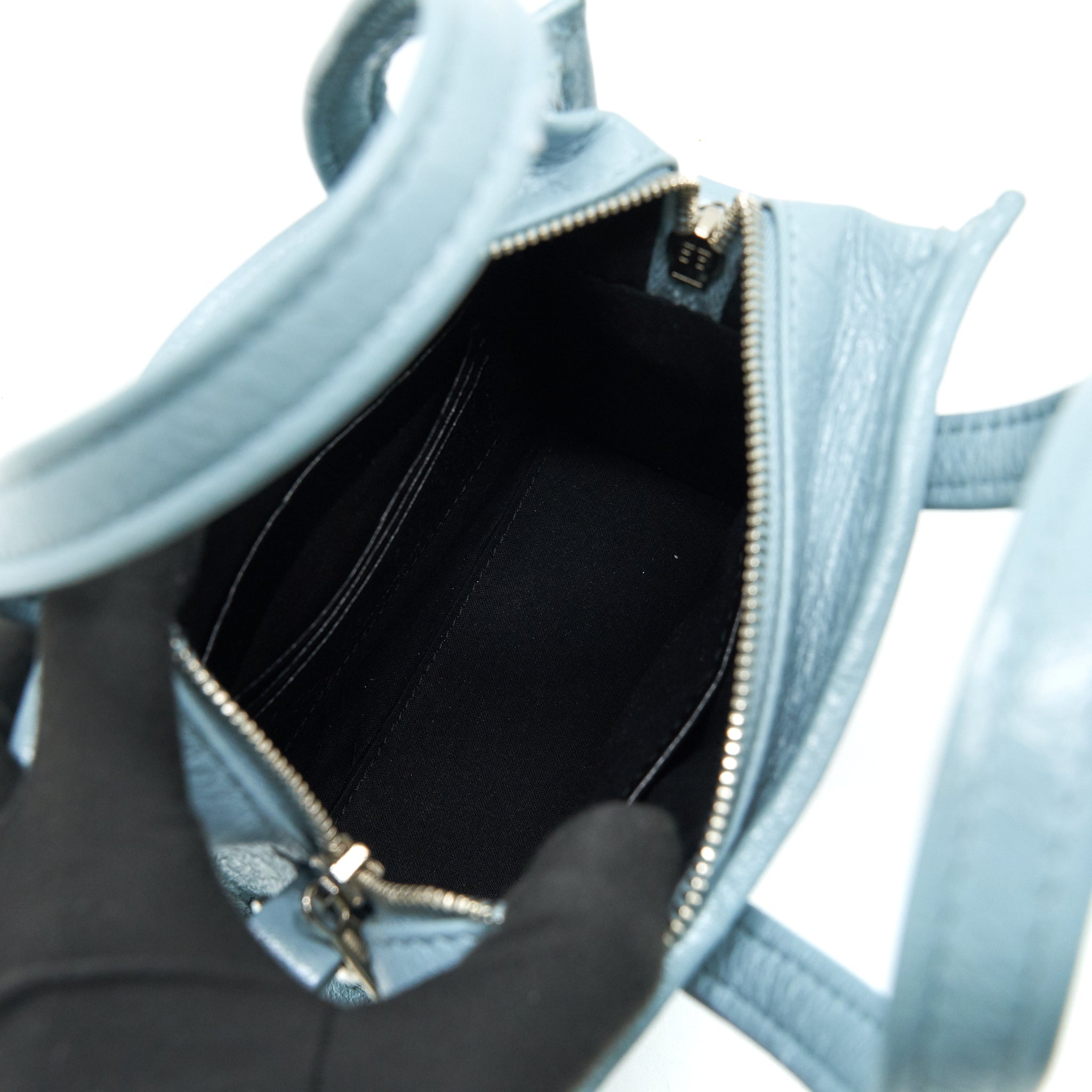 BALENCIAGA BAZAR SHOPPER XXS LIGHT BLUE