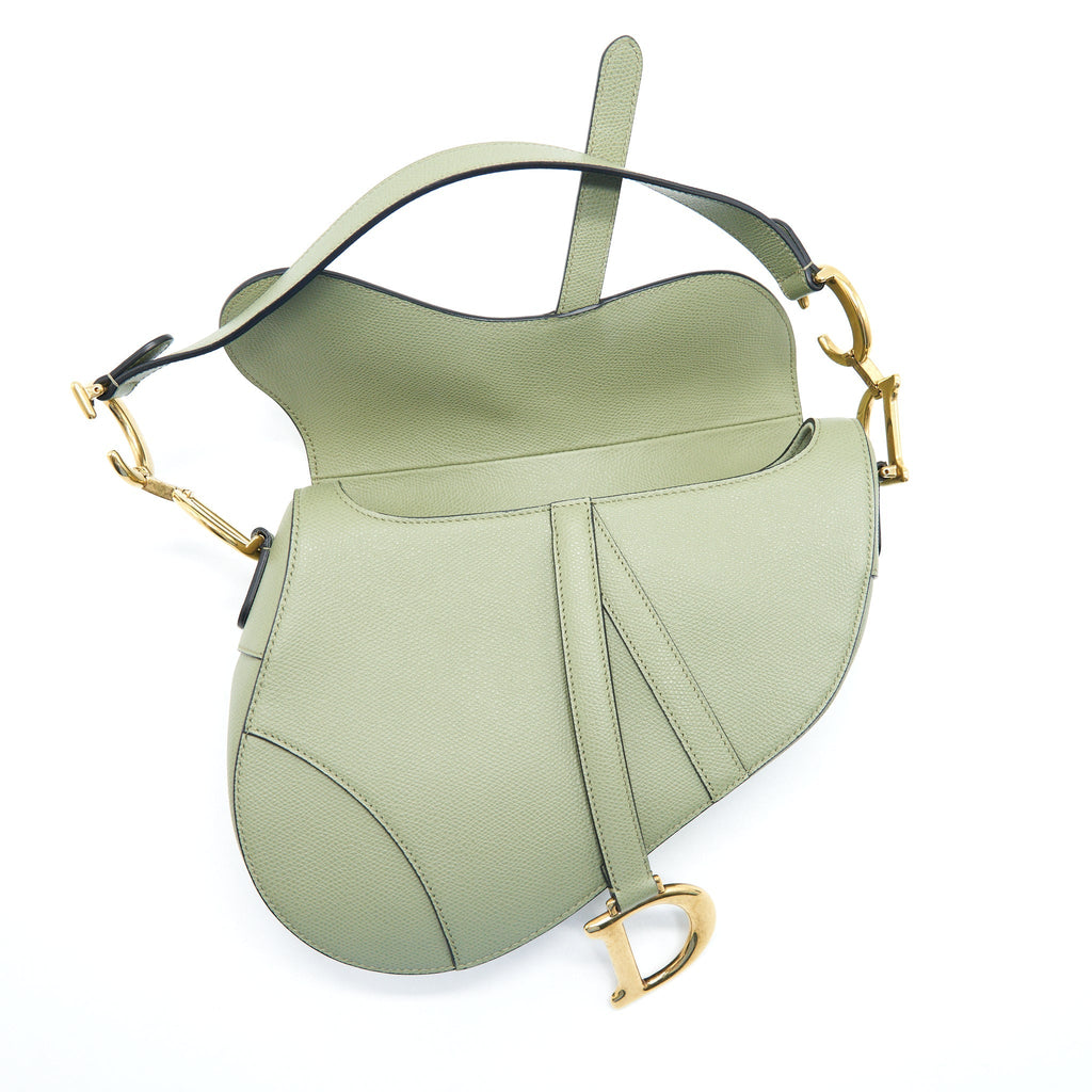 CHRISTIAN DIOR MEDIUM SADDLE BAG GREEN
