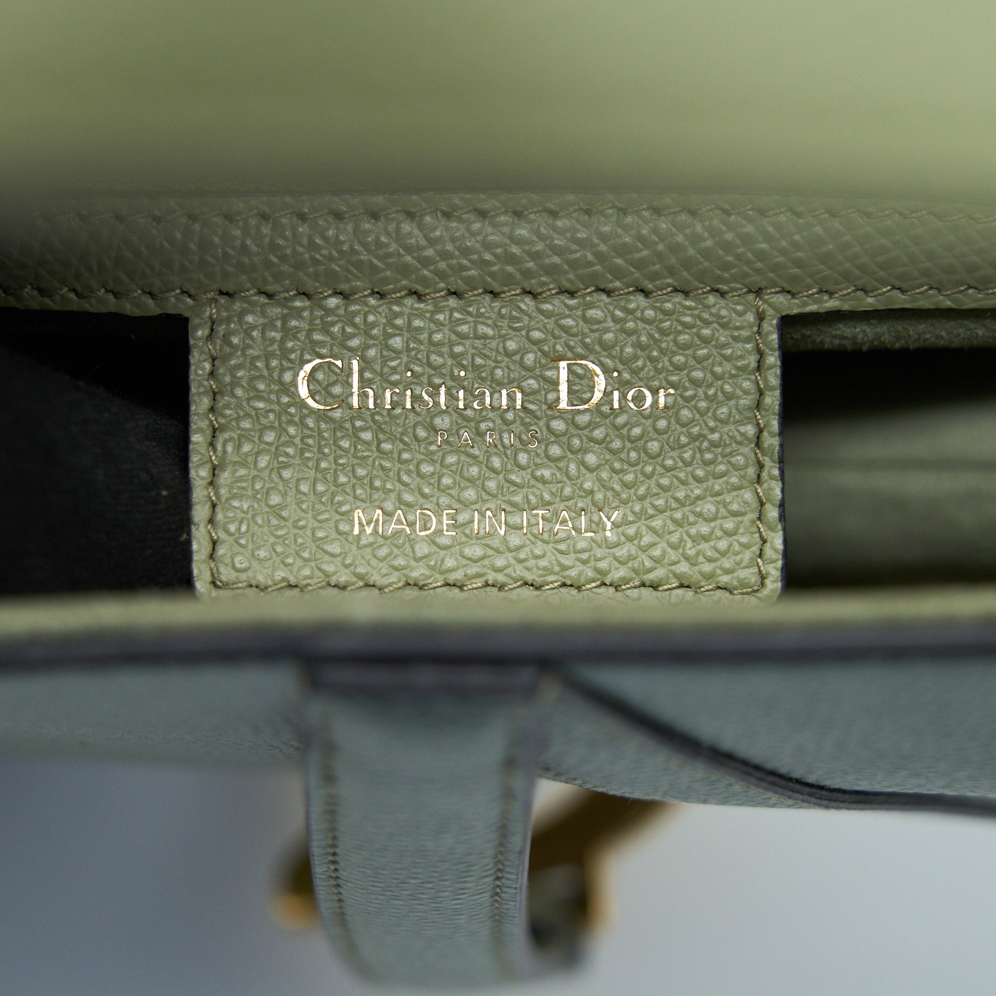 CHRISTIAN DIOR MEDIUM SADDLE BAG GREEN