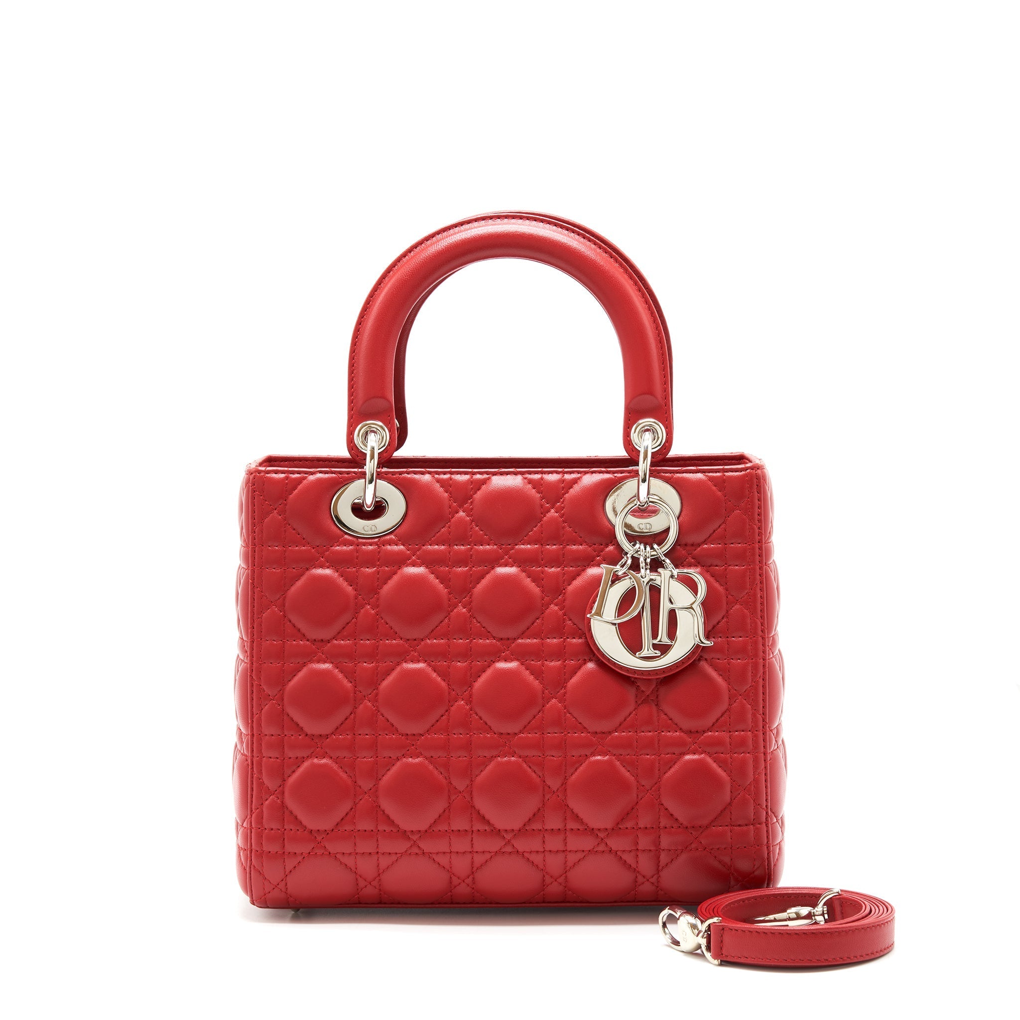 CHRISTIAN DIOR MEDIUM LADY DIOR RED SHW