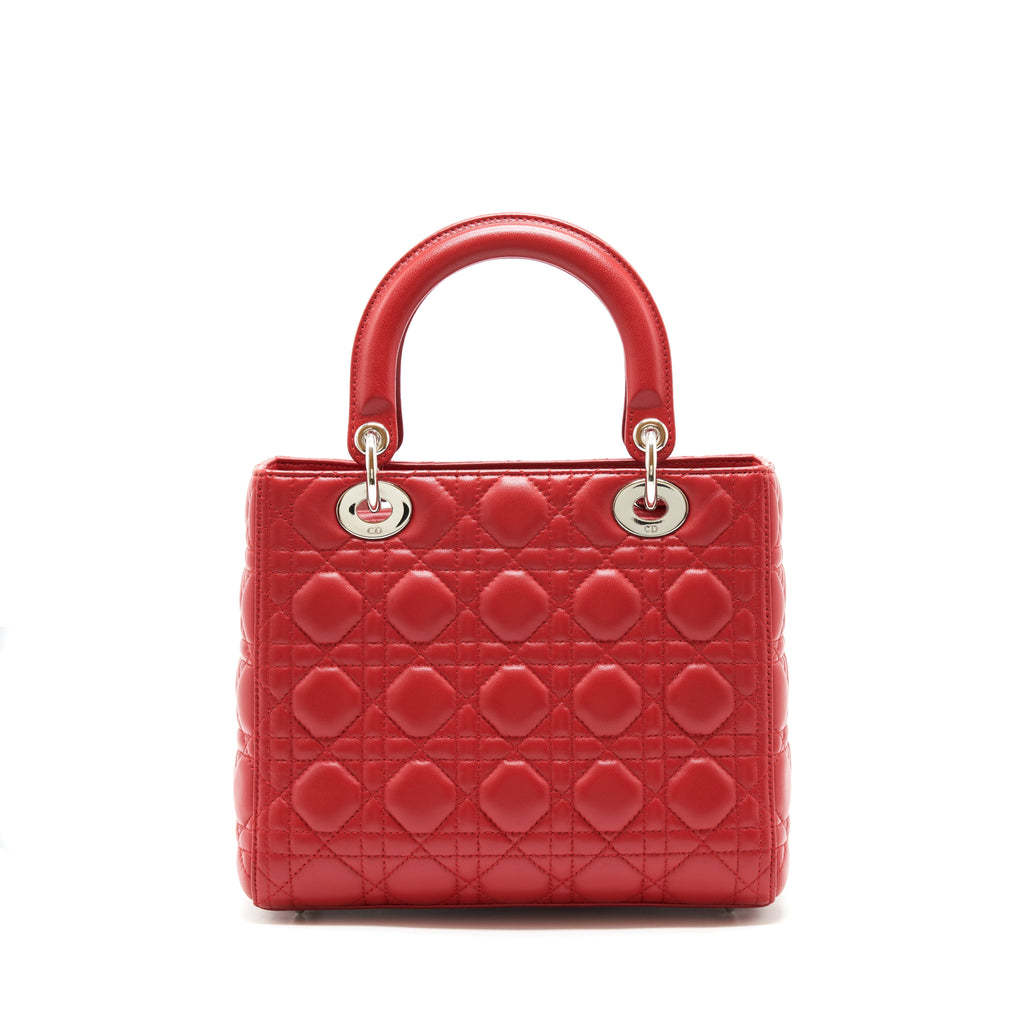 CHRISTIAN DIOR MEDIUM LADY DIOR RED SHW
