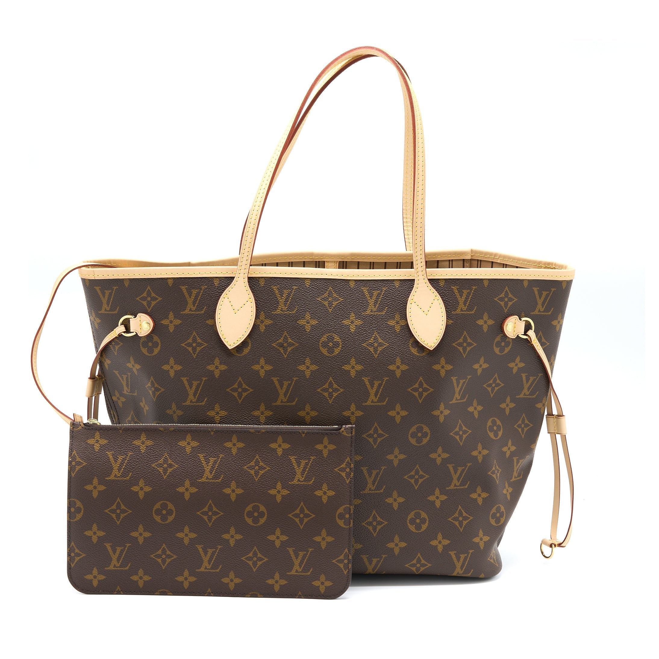 LOUIS VUITTON NEVERFULL MM MONOGRAM CANVAS GHW (NEW VERSION)