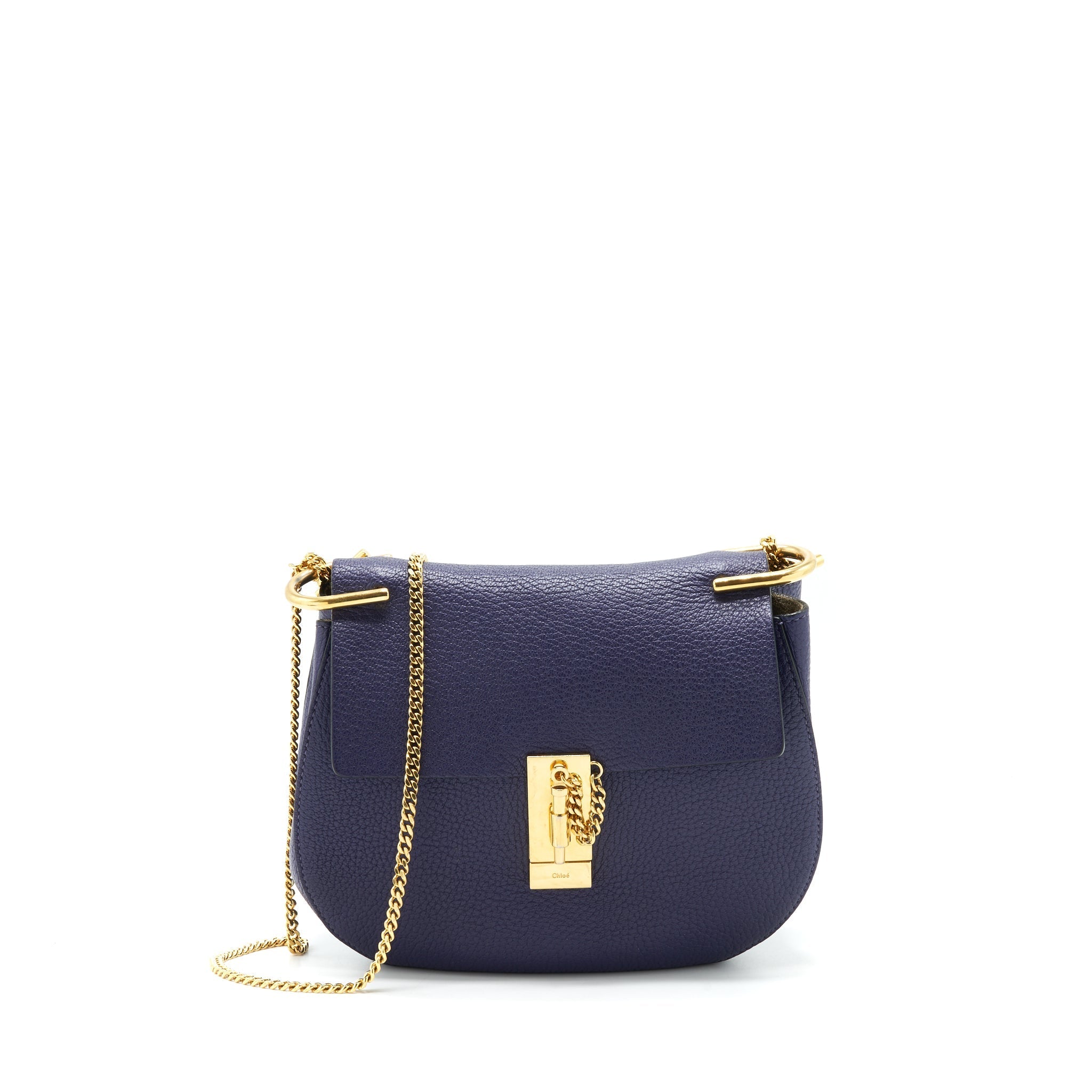 CHLOE DREW BAG DARK BLUE GHW