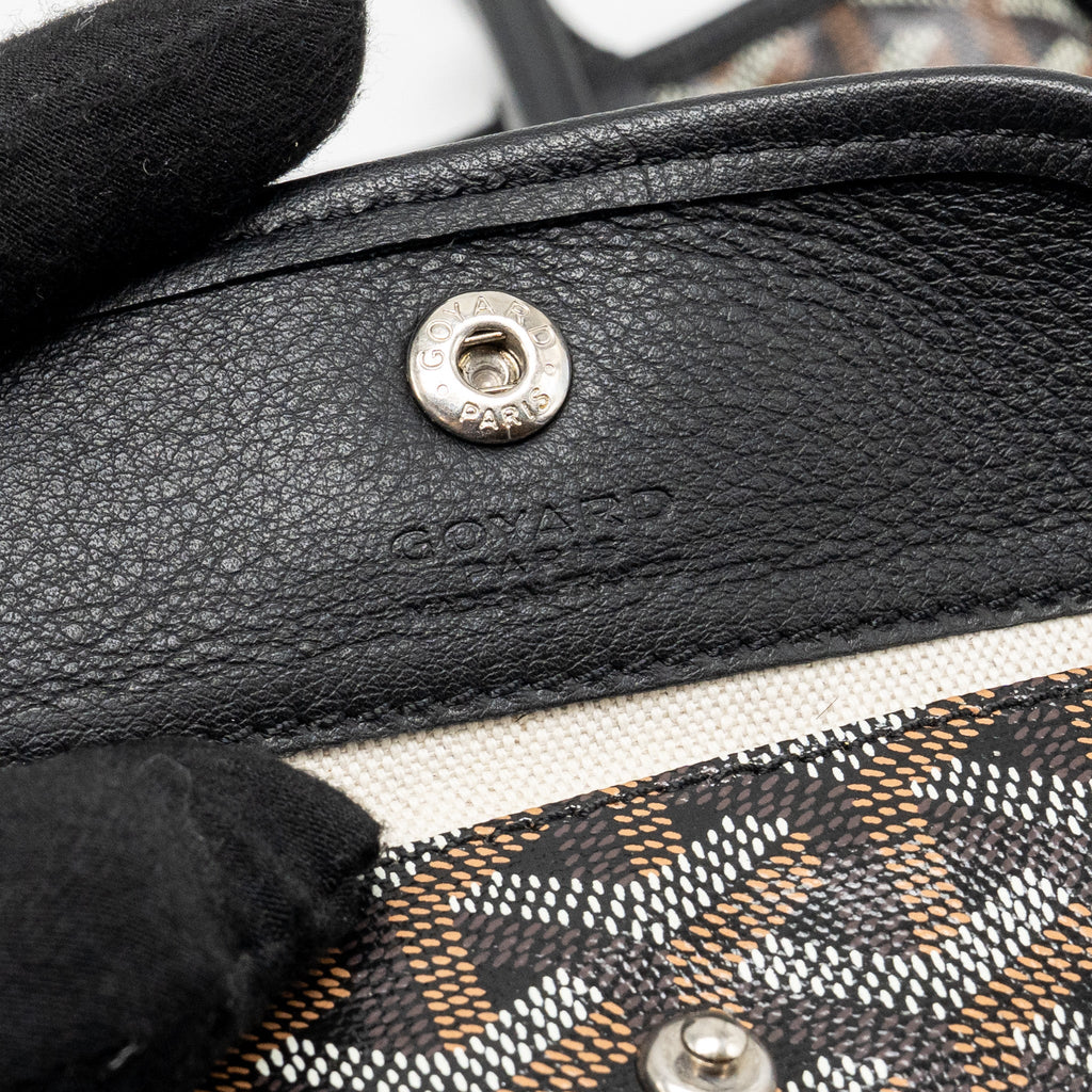 GOYARD MINI ANJOU TOTE GOYARDINE CANVAS/ CALFSKIN BLACK SHW