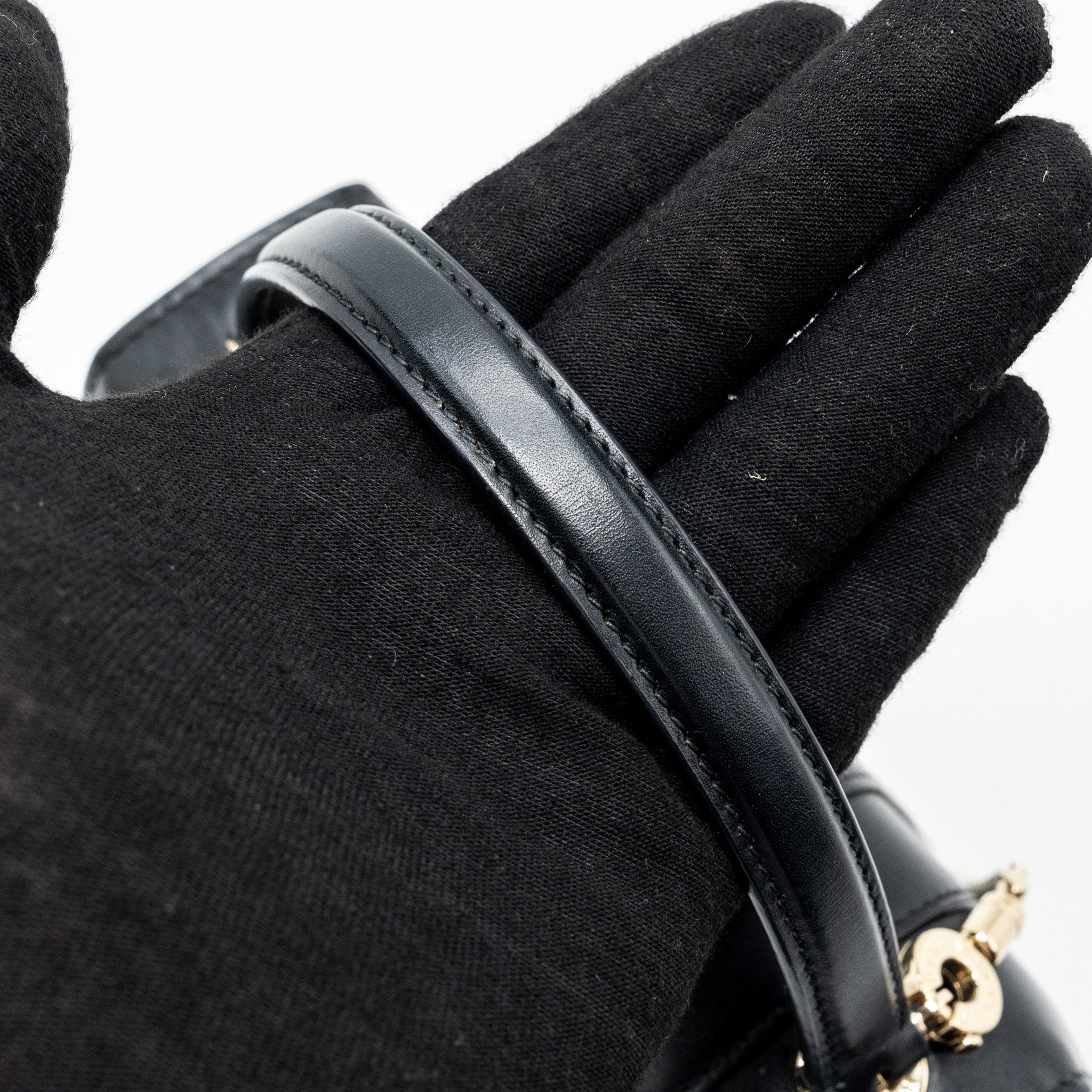 BVLGARI SERPENTI FOREVER TOP HANDLE CROSSBODY BAG LEATHER BLACK LGHW