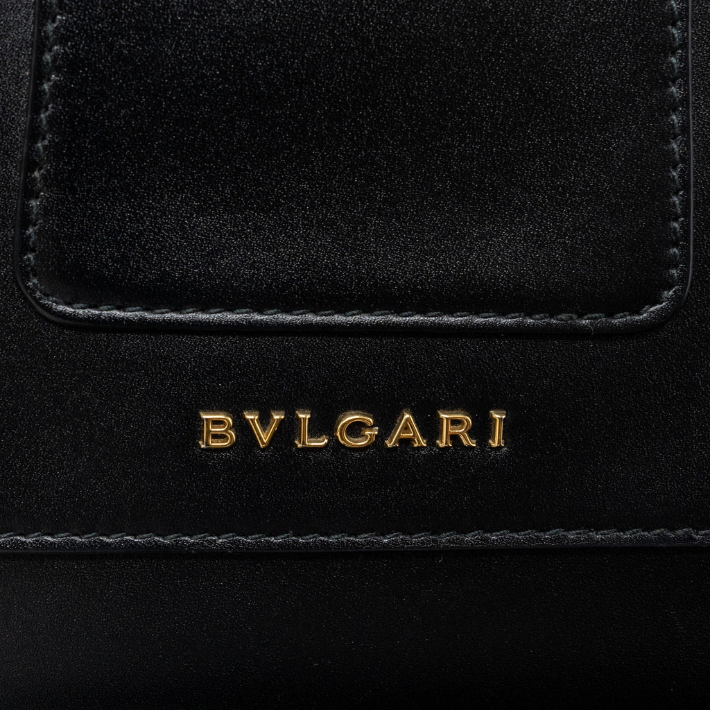 BVLGARI SERPENTI FOREVER TOP HANDLE CROSSBODY BAG LEATHER BLACK LGHW