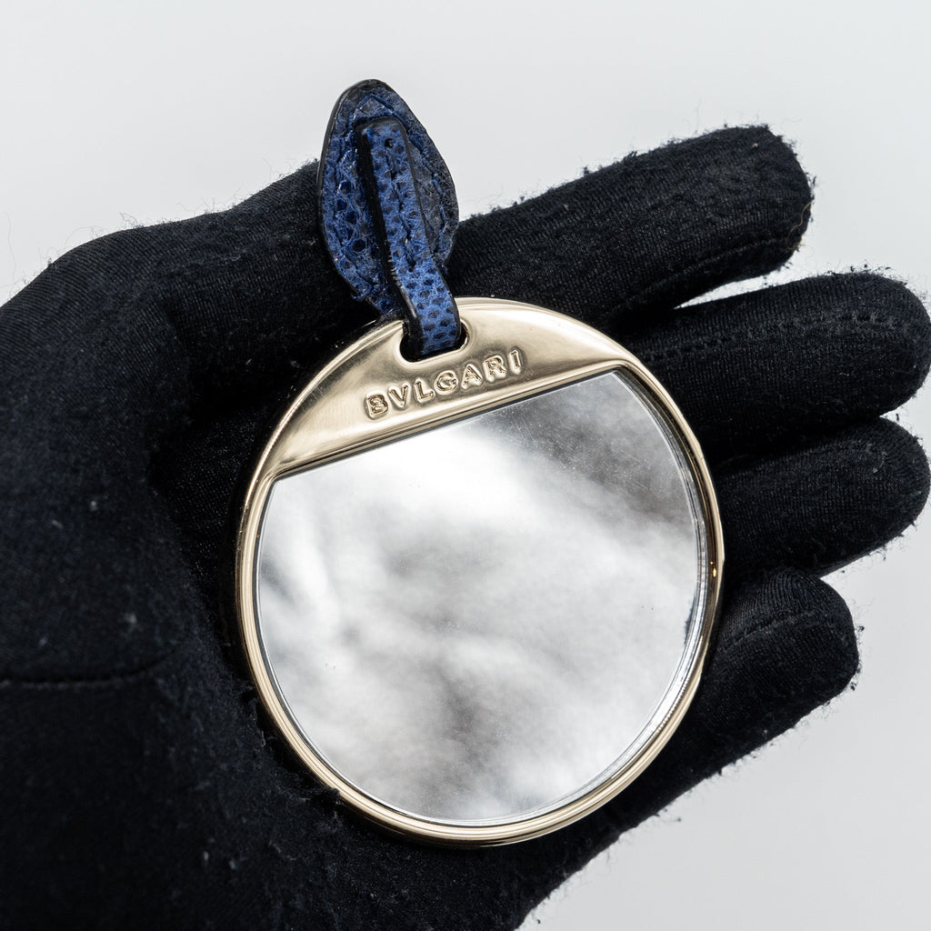 BVLGARI SERPENTI SHOULDER BAG KARUNG SKIN DARK BLUE LGHW
