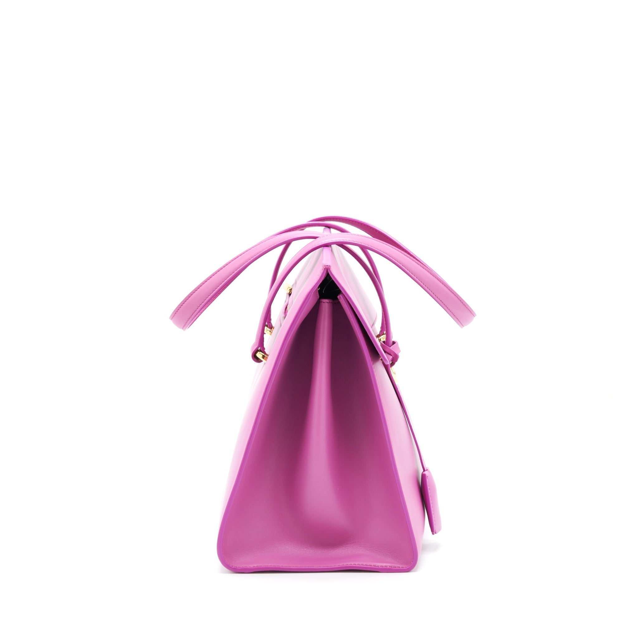 SALVATORE FERRAGAMO SHOULDER BAG TRIFOLIO PINK GHW
