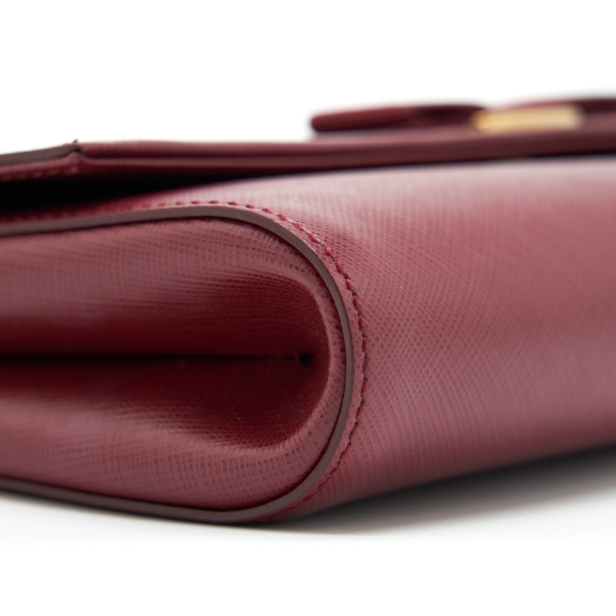 SALVATORE FERRAGAMO RIBBON SHOULDER BAG DARK RED LGHW