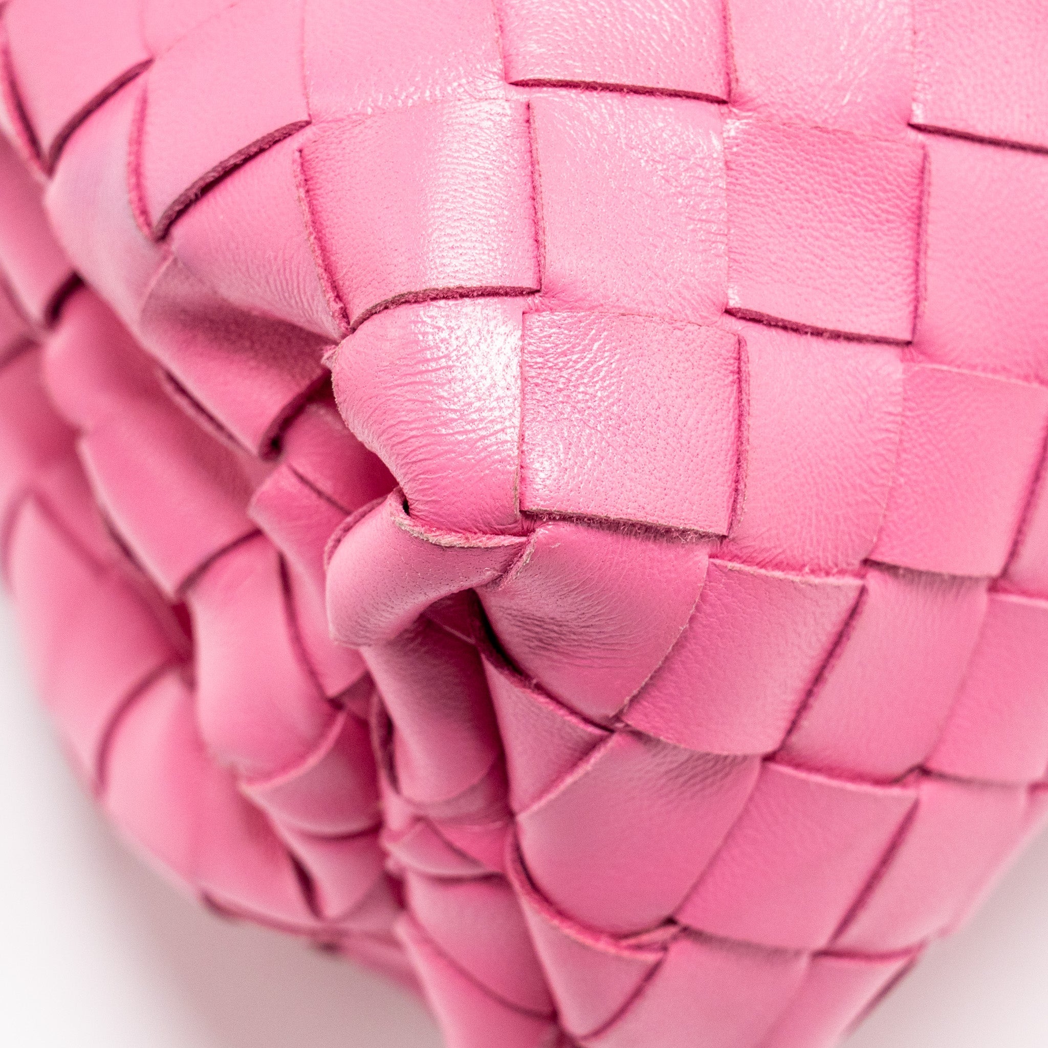 BOTTEGA VENETA INTRECCIATO POUCH LEATHER PINK SHW