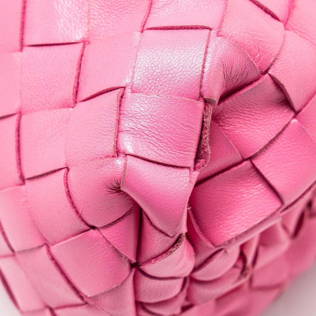 BOTTEGA VENETA INTRECCIATO POUCH LEATHER PINK SHW