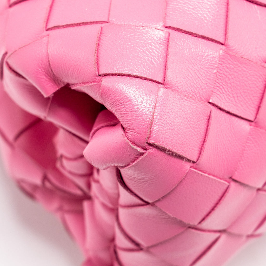 BOTTEGA VENETA INTRECCIATO POUCH LEATHER PINK SHW