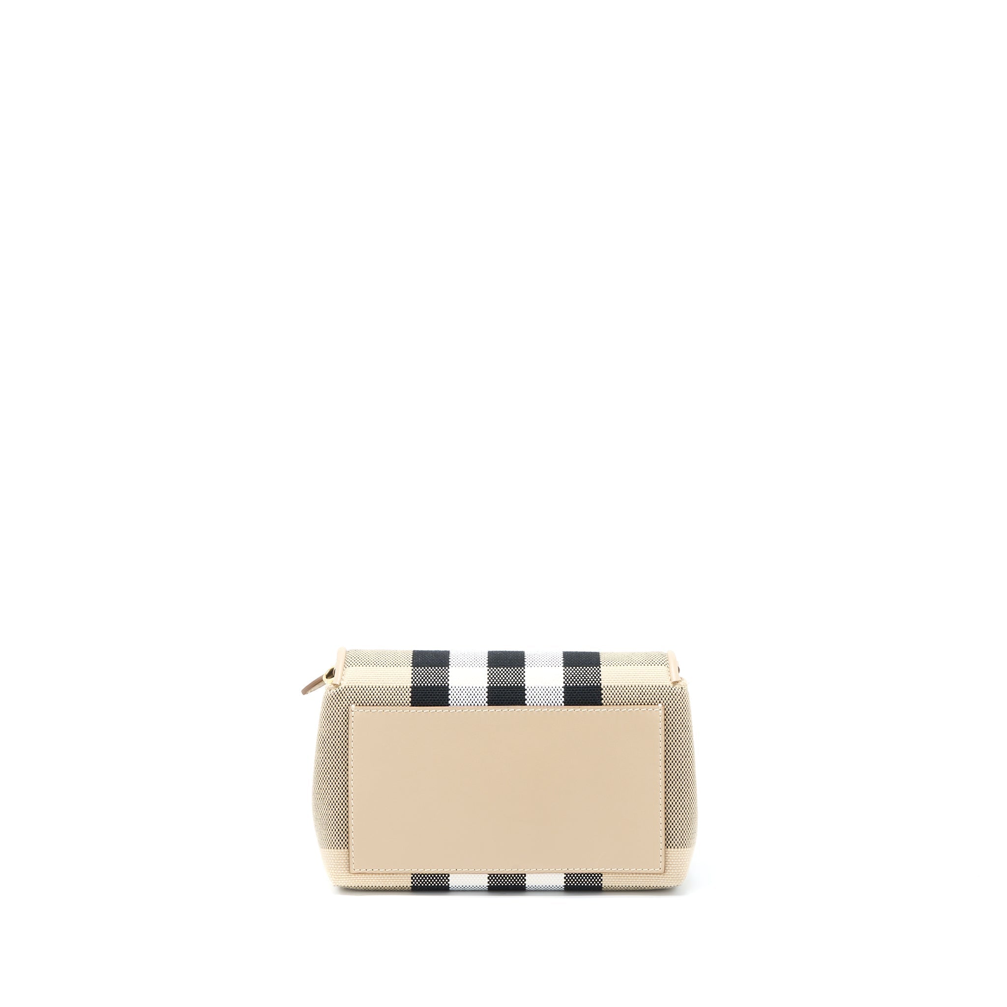 BURBERRY HACKBERRY CROSSBODY BAG CANVAS SOFT FAWN GHW