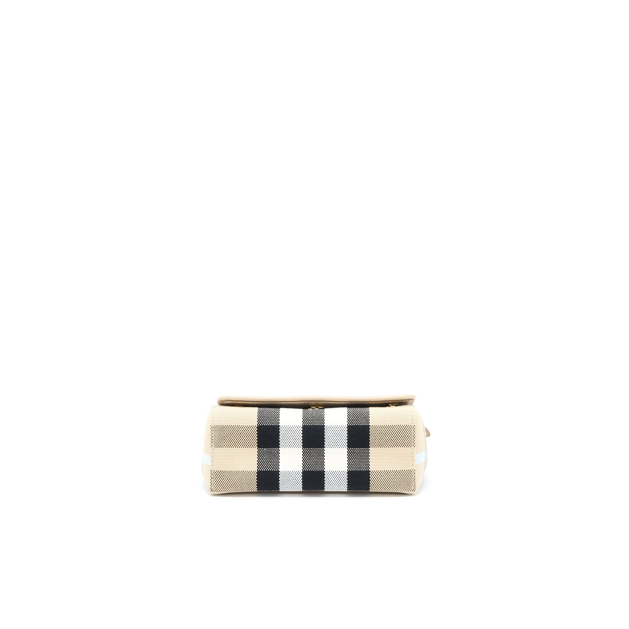 BURBERRY HACKBERRY CROSSBODY BAG CANVAS SOFT FAWN GHW