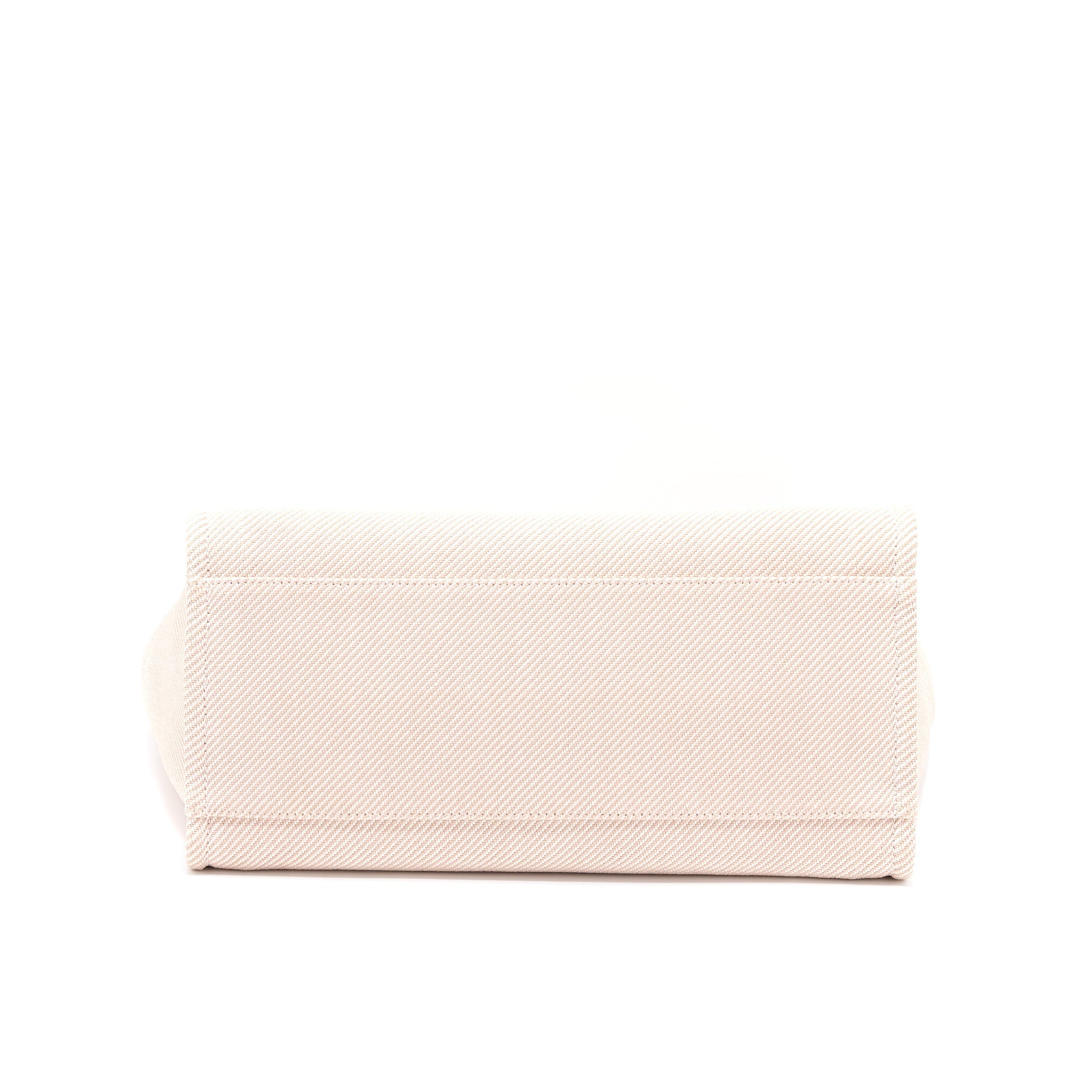 CHANEL DEAUVILLE TOTE BAG FABRIC LIGHT PINK LGHW