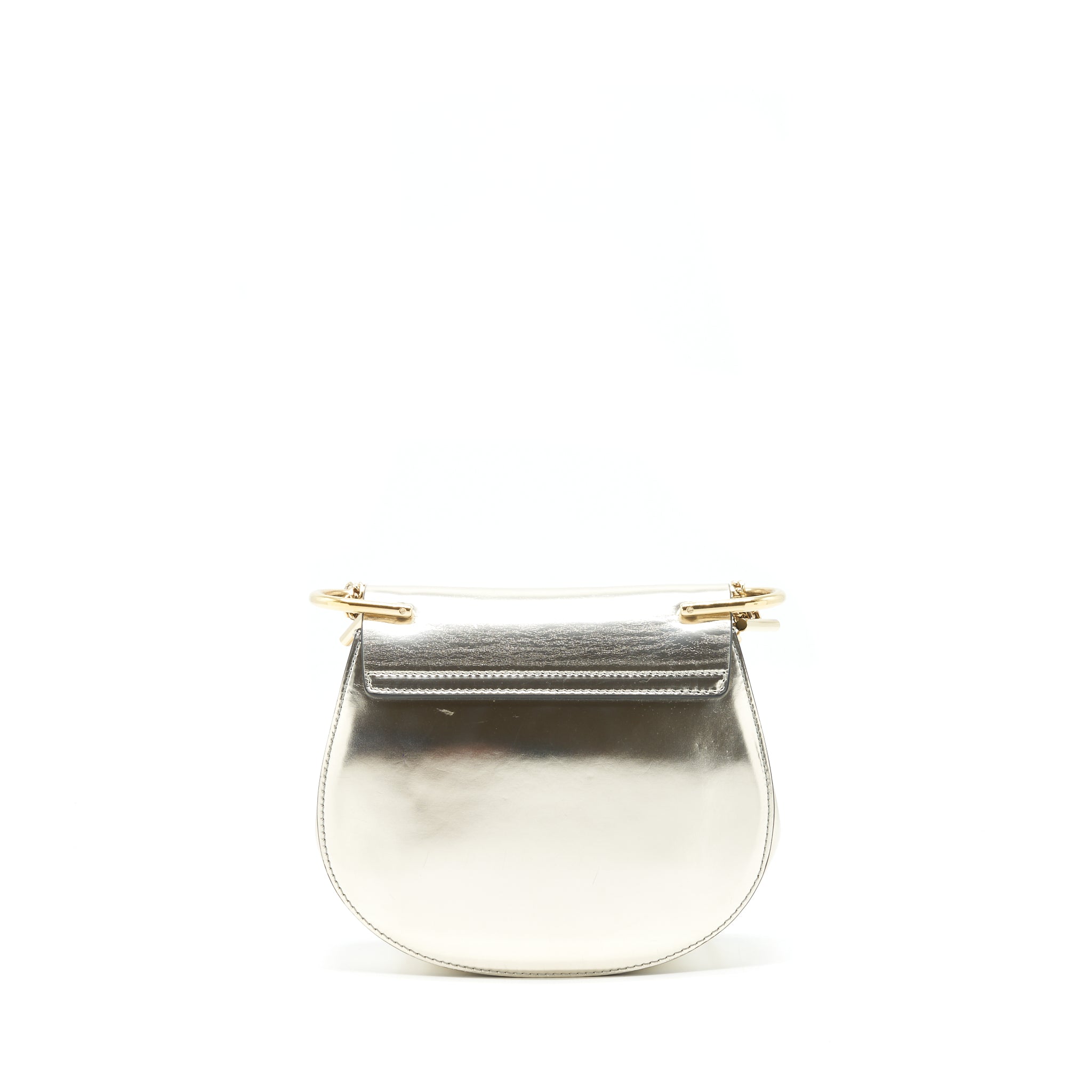 CHLOE SMALL DREW BAG METALLIC GOLD GHW