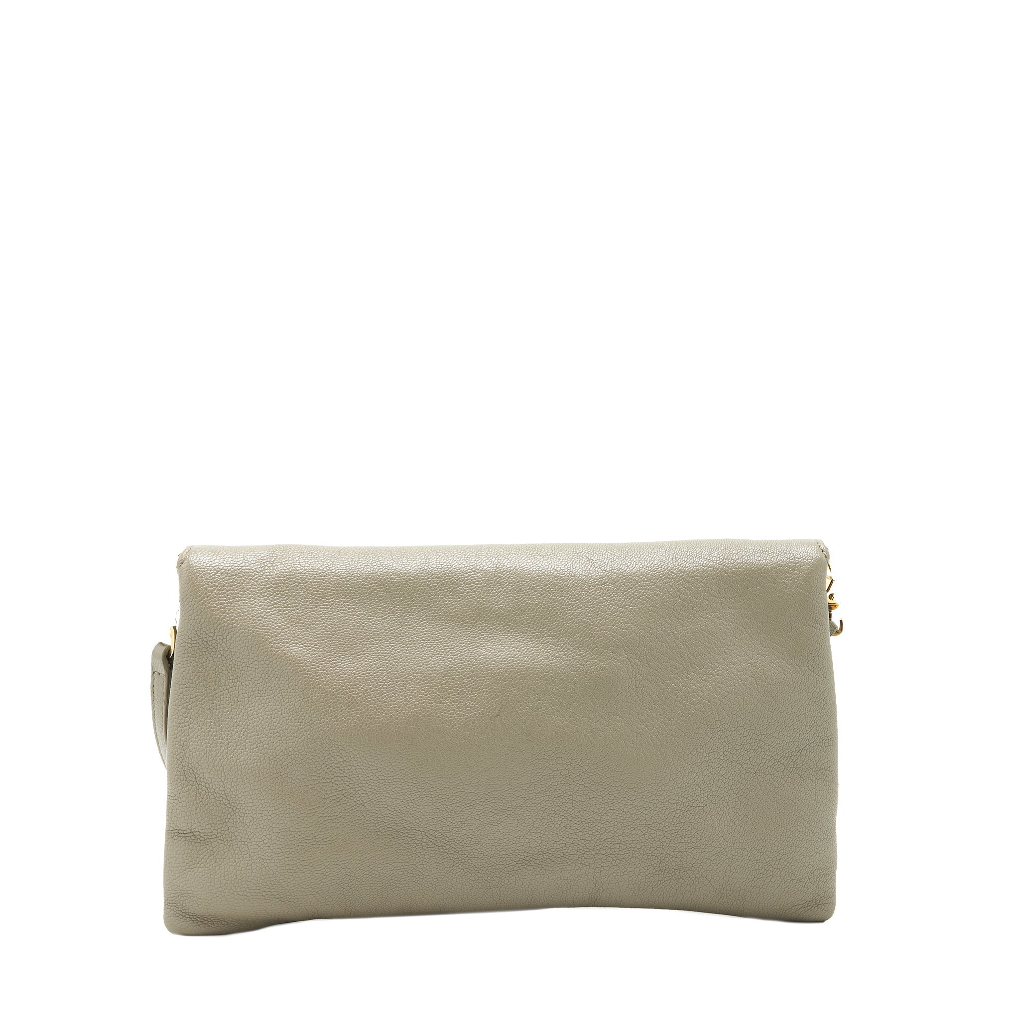 BALENCIAGA CITY FOLD CLUTCH/ SHOULDER BAG GREY GHW