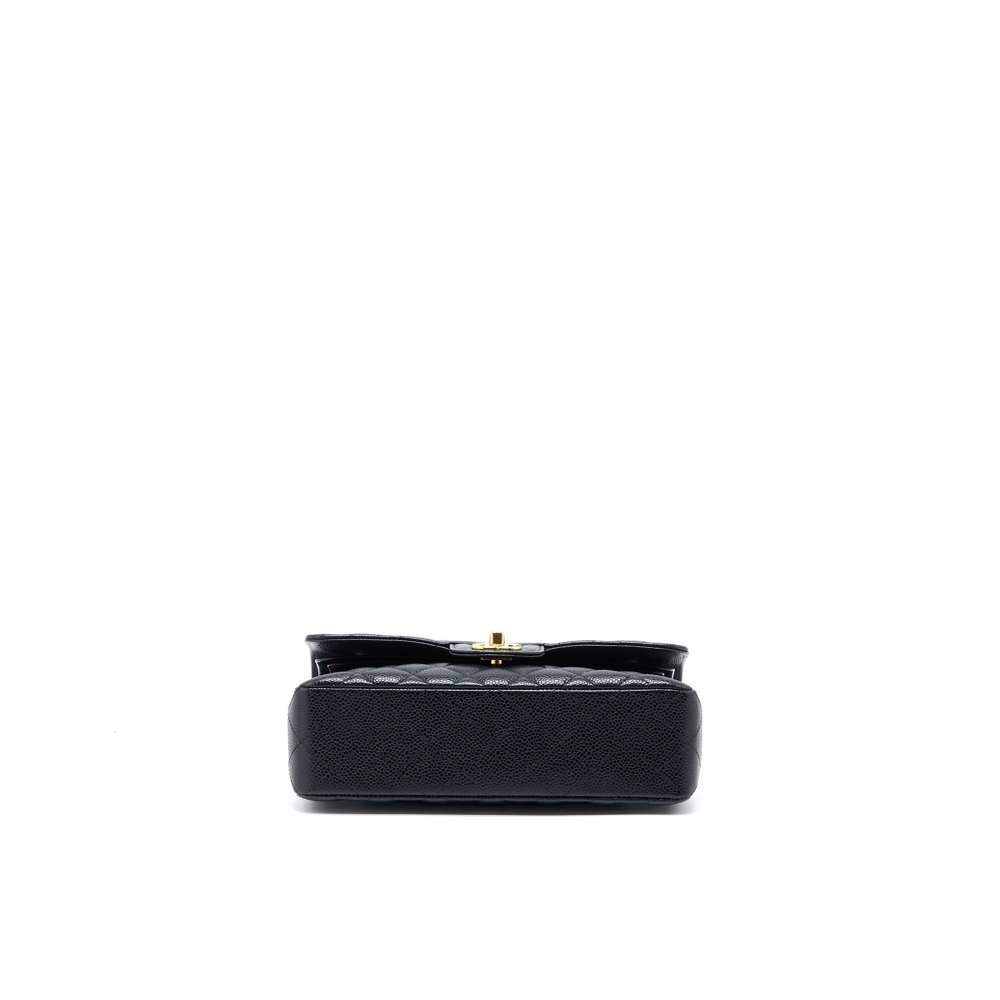 CHANEL SMALL CLASSIC DOUBLE FLAP BAG CAVIAR BLACK GHW