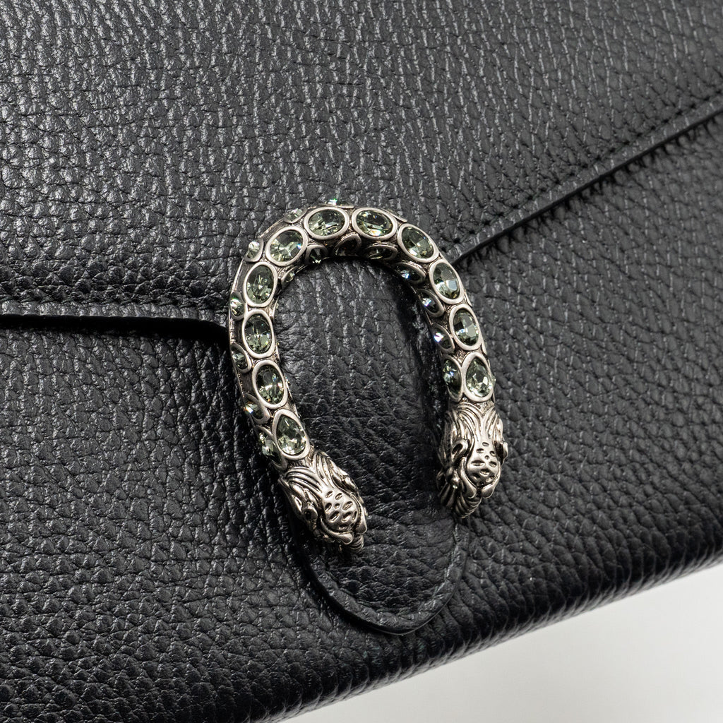 GUCCI DIONYSUS WALLET ON CHAIN CALFSKIN BLACK SHW