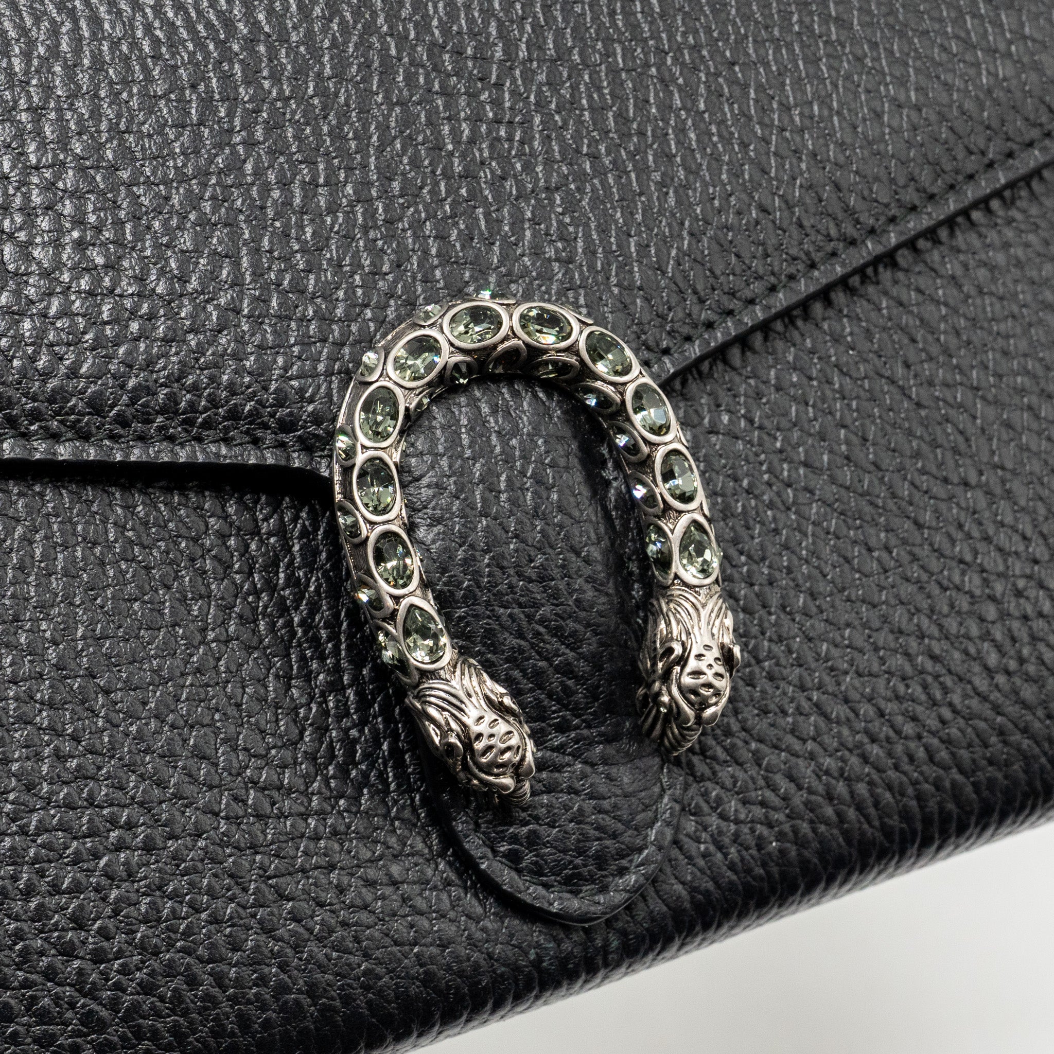 GUCCI DIONYSUS WALLET ON CHAIN CALFSKIN BLACK SHW