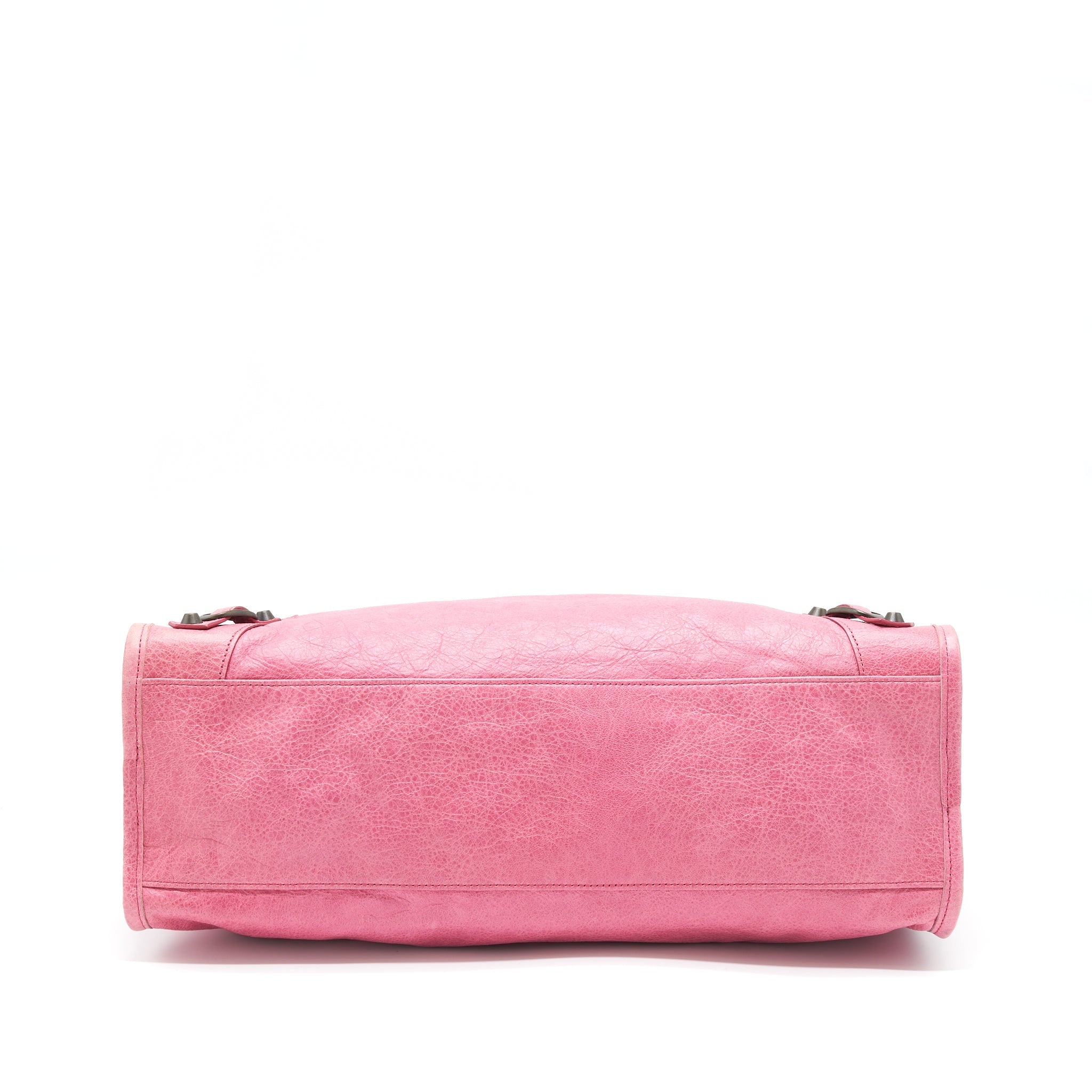 BALENCIAGA CLASSIC CITY BAG PINK RUTHENIUM HARDWARE