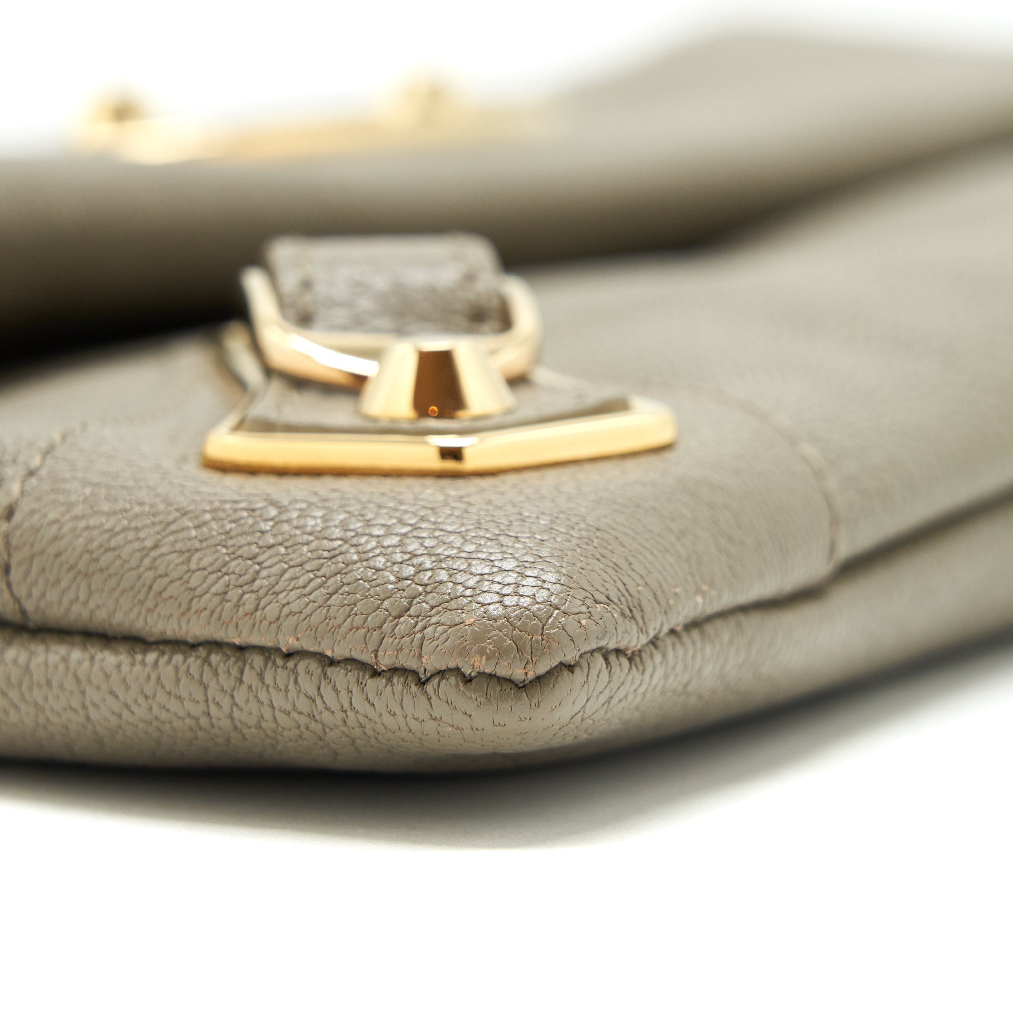 BALENCIAGA CITY FOLD CLUTCH/ SHOULDER BAG GREY GHW