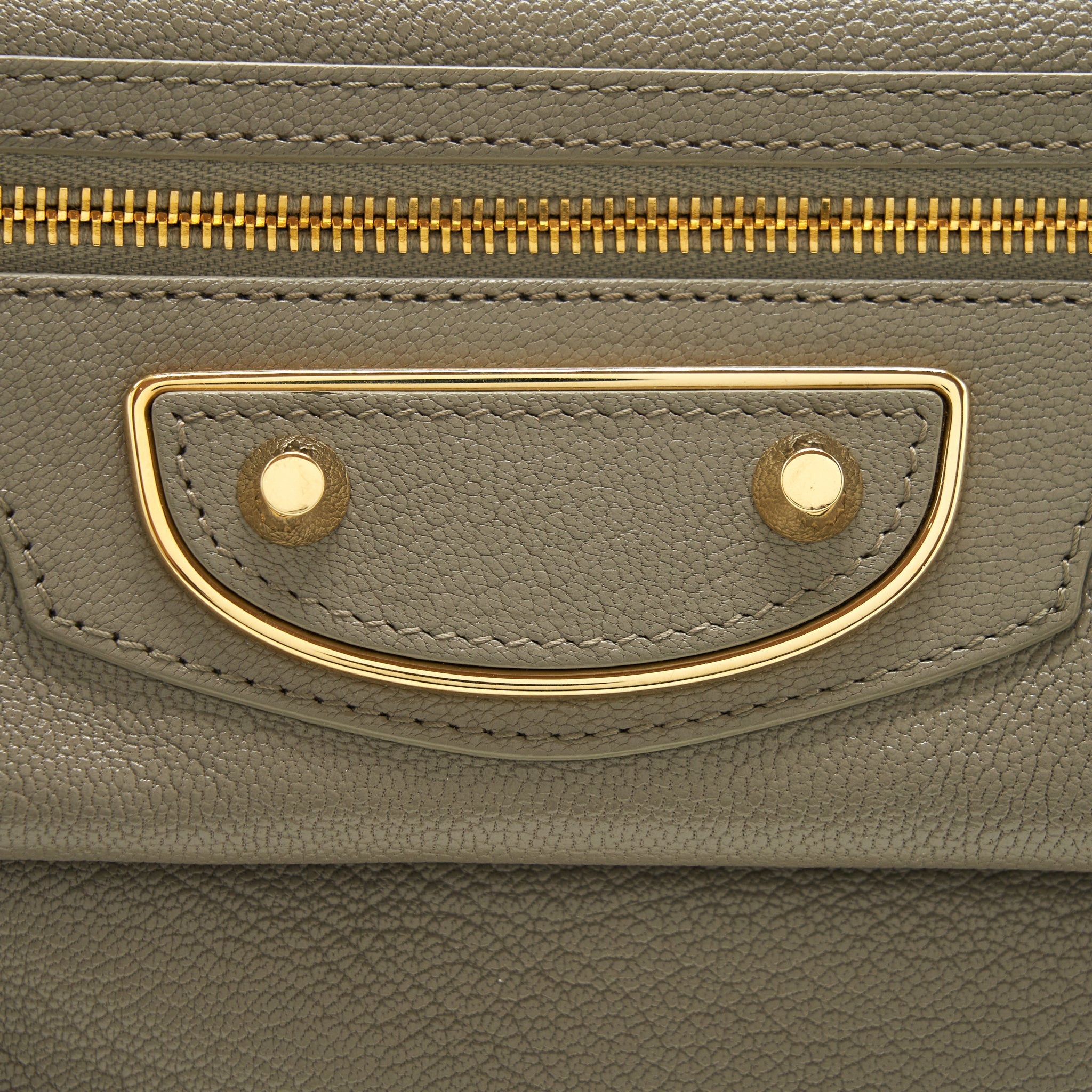BALENCIAGA CITY FOLD CLUTCH/ SHOULDER BAG GREY GHW