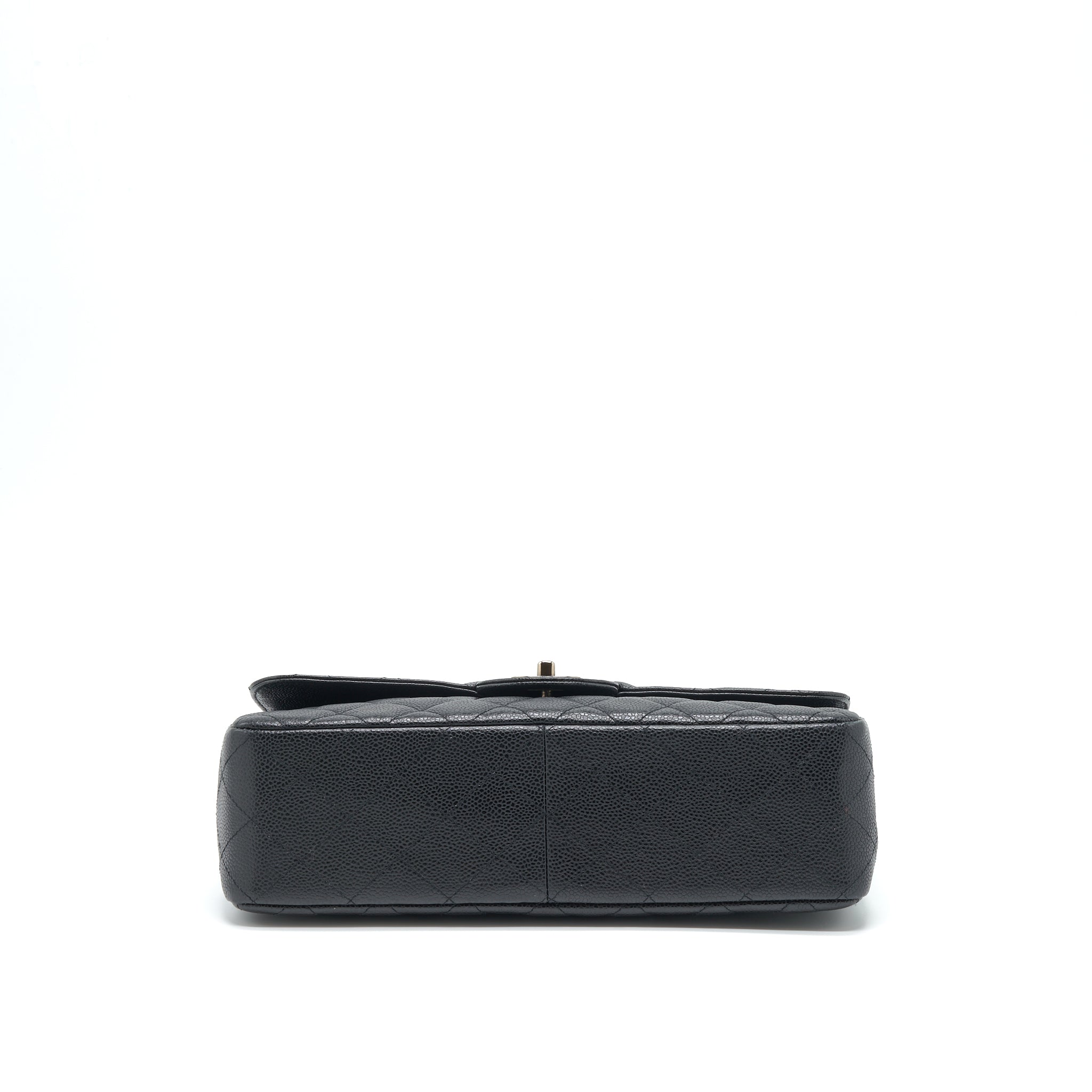 CHANEL JUMBO SINGLE FLAP BAG CAVIAR BLACK SHW