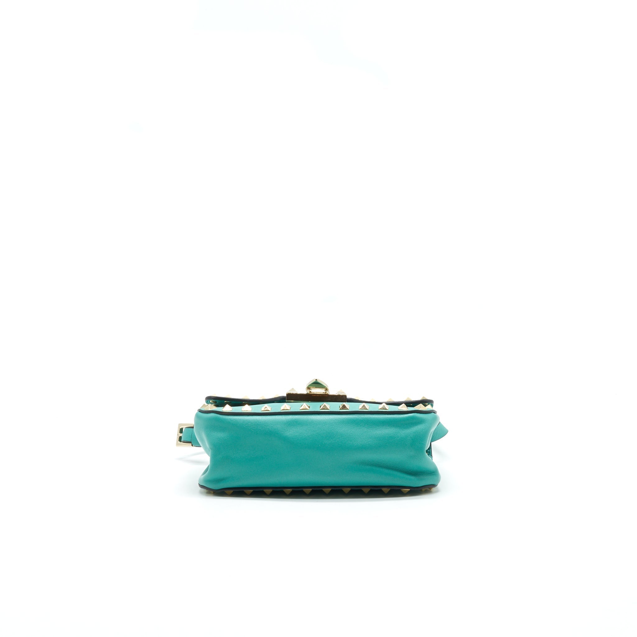 VALENTINO SMALL ROCKSTUD CROSSBODY FLAP BAG GREEN