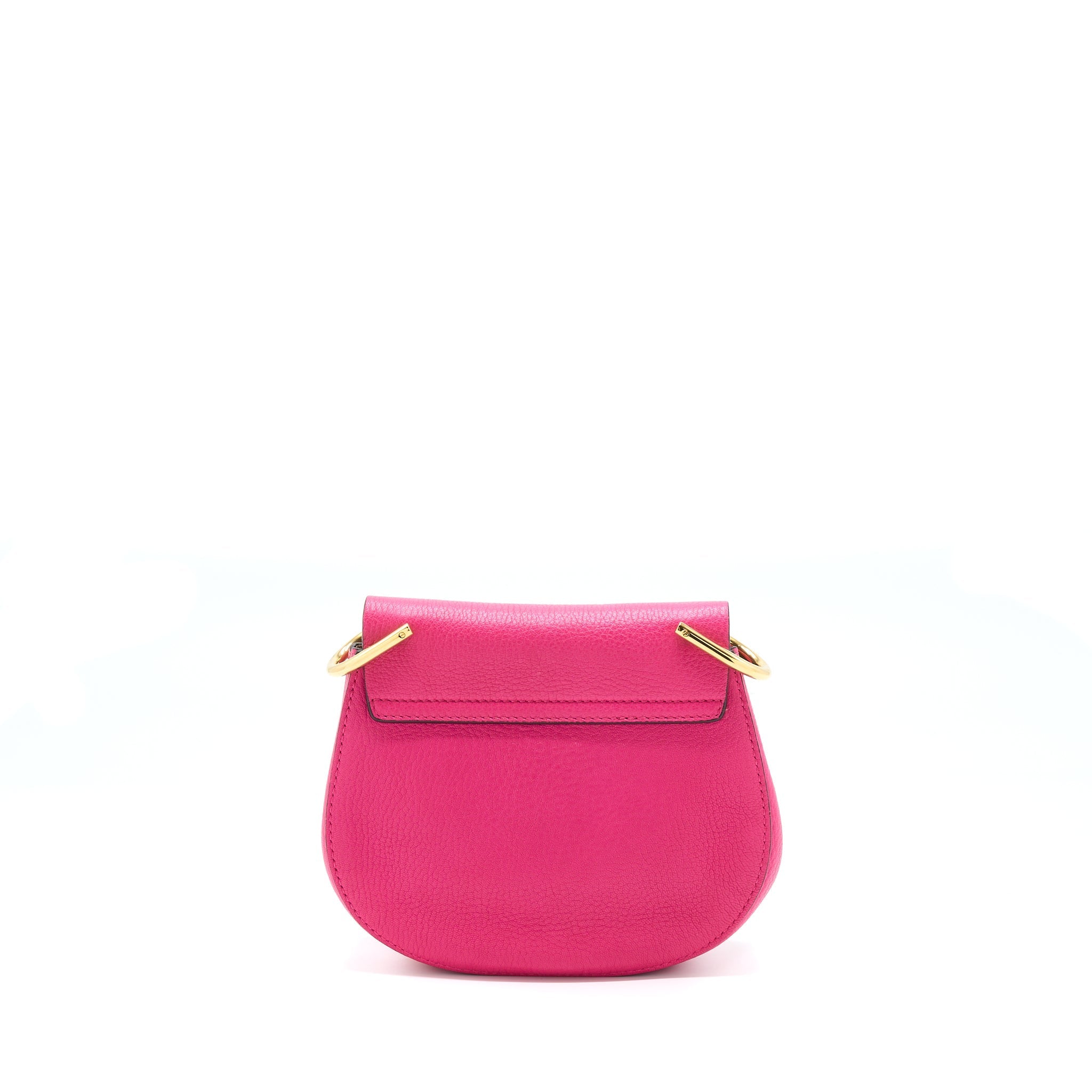 CHLOE DREW SHOULDER BAG GRAINED CALFSKIN PINK GHW